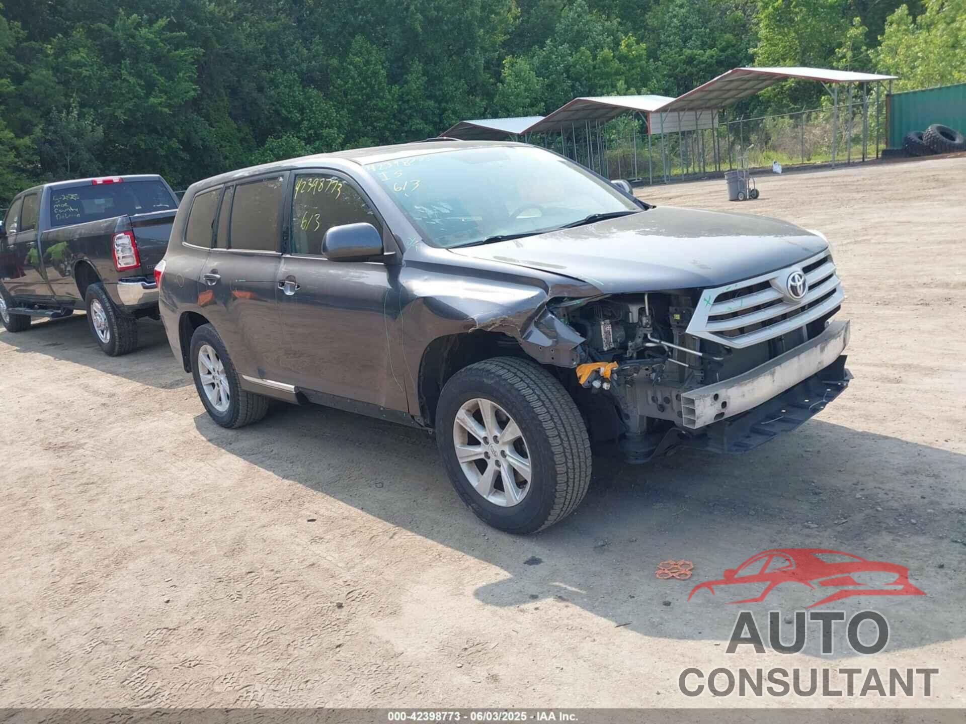 TOYOTA HIGHLANDER 2012 - 5TDBK3EH9CS152475