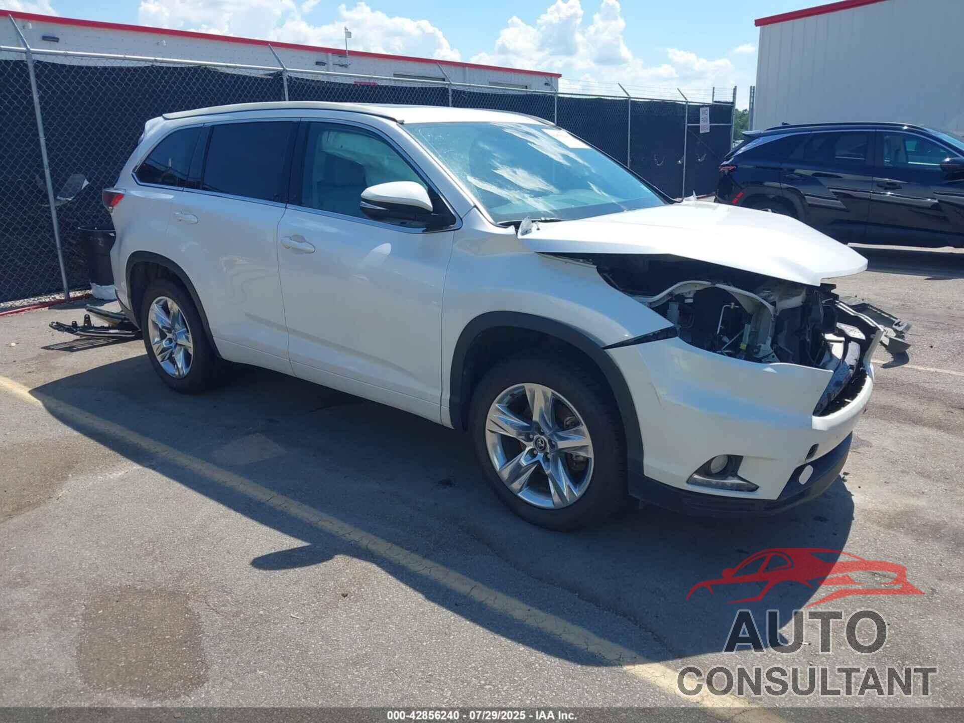 TOYOTA HIGHLANDER 2016 - 5TDYKRFH0GS158781