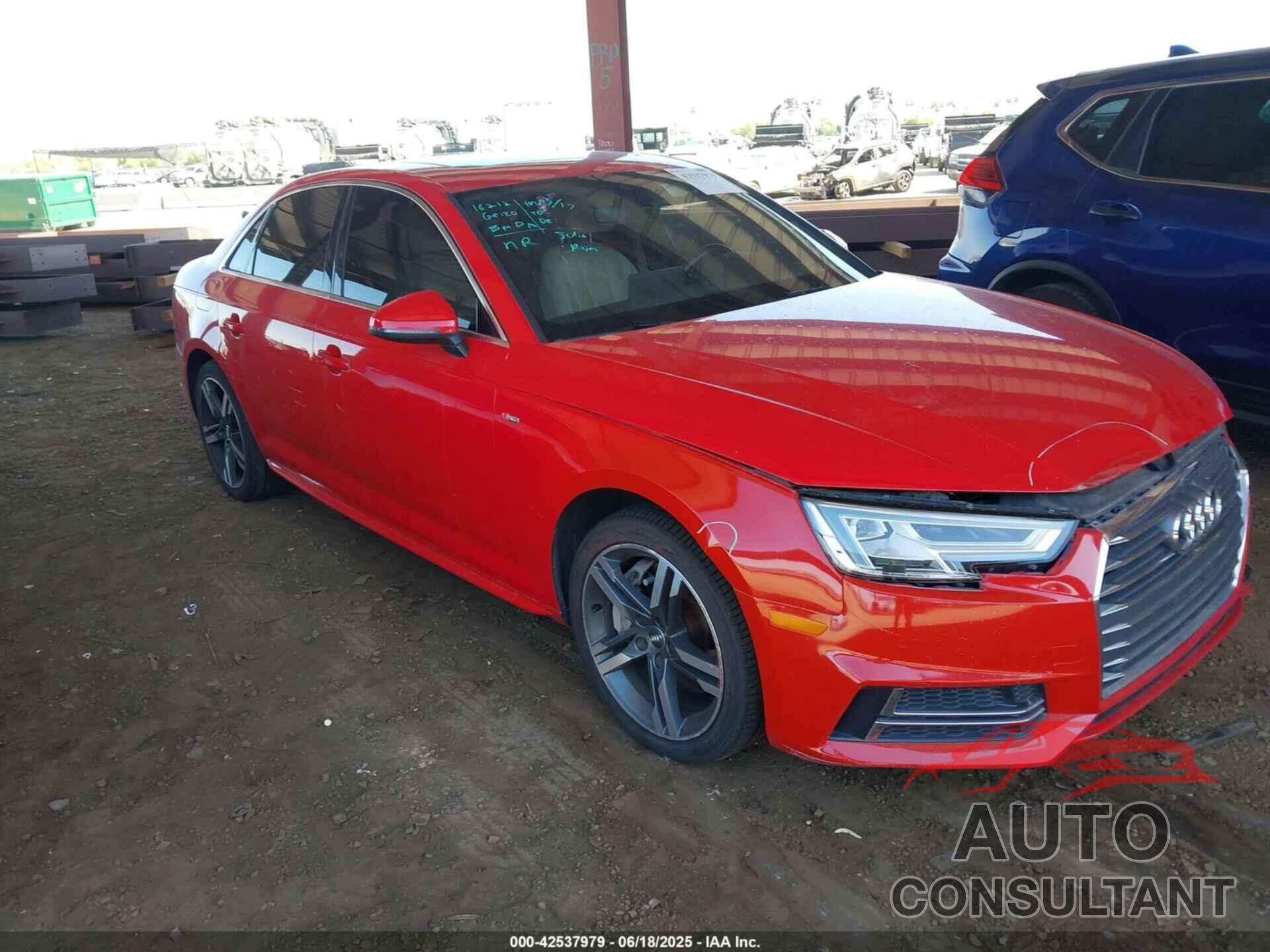 AUDI A4 2017 - WAULNAF41HN024043
