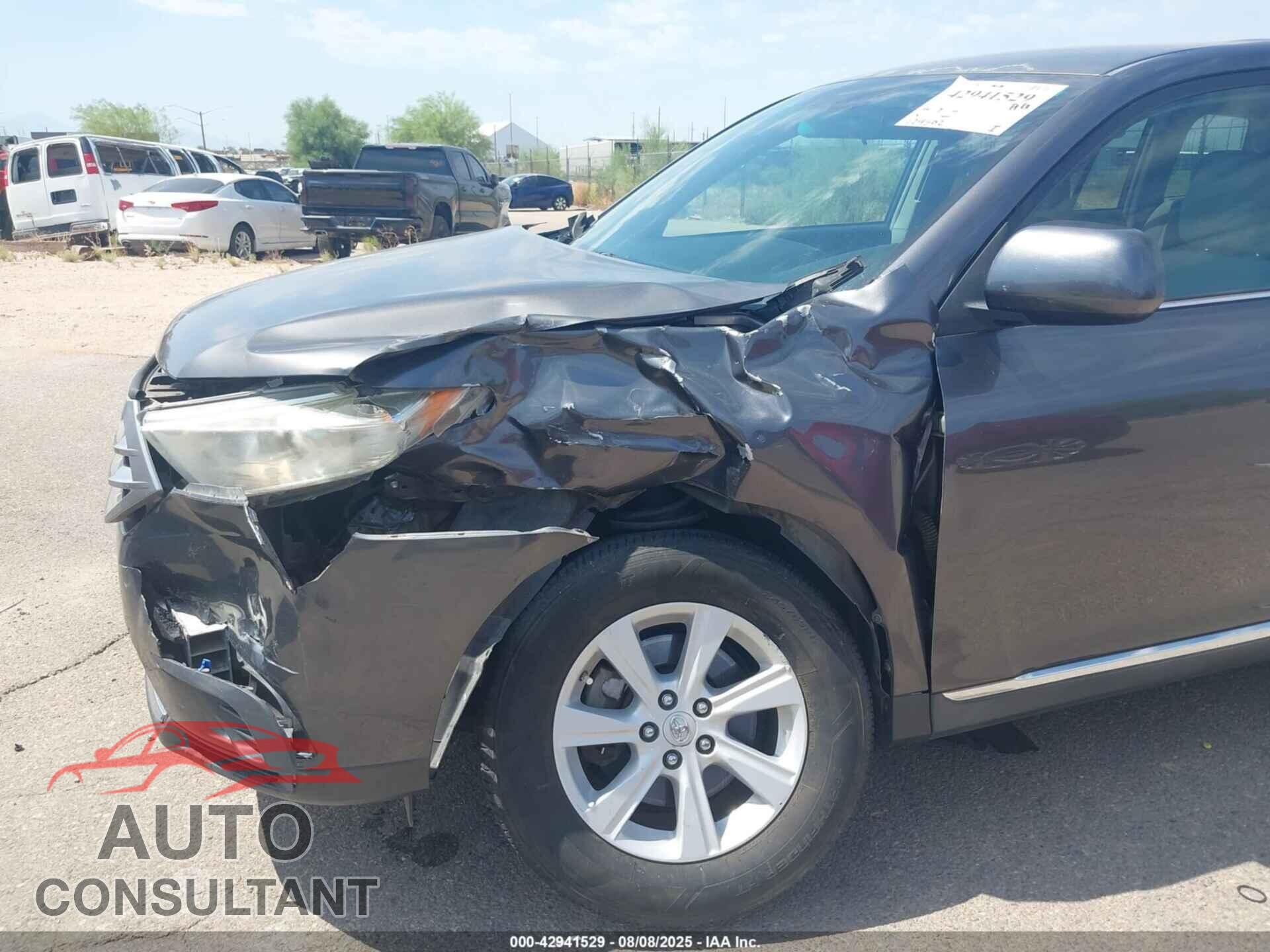 TOYOTA HIGHLANDER 2012 - 5TDZA3EH6CS030979