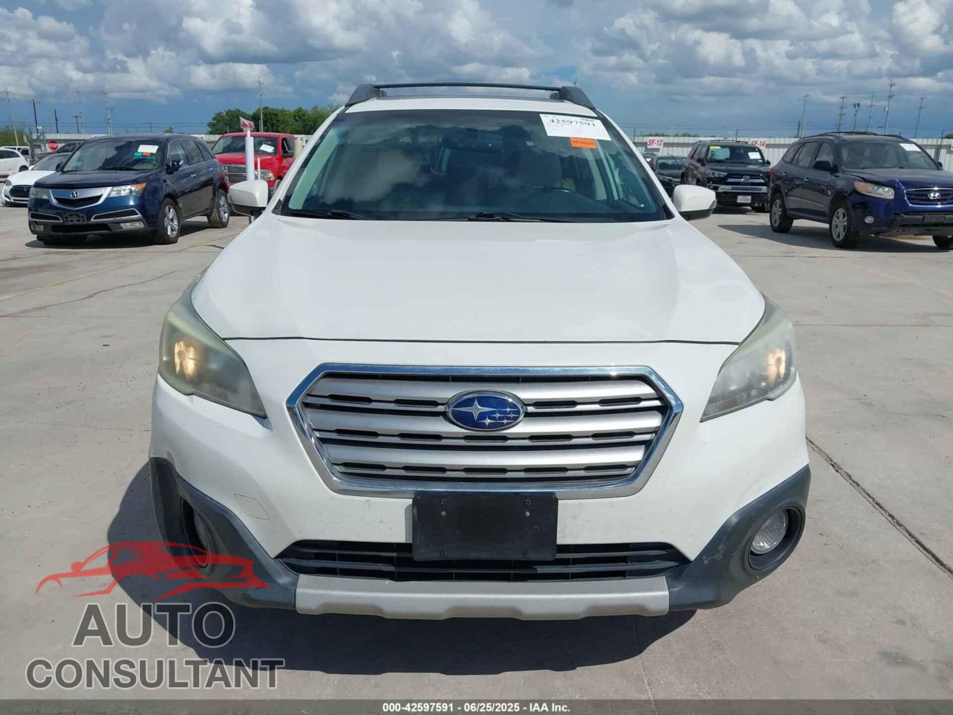 SUBARU OUTBACK 2016 - 4S4BSBLC0G3246765