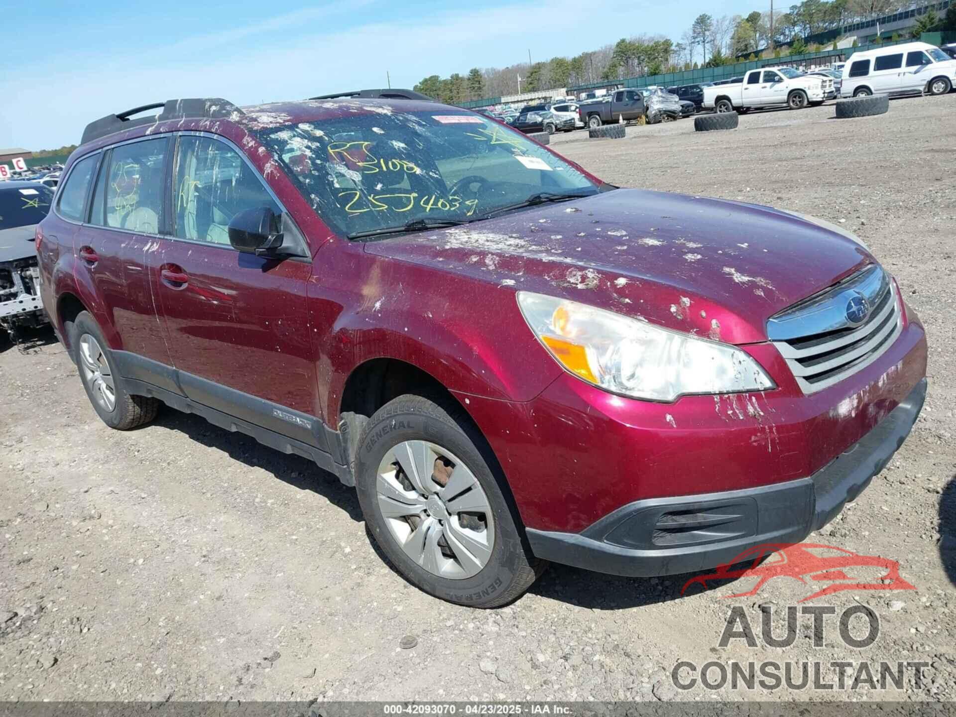SUBARU OUTBACK 2011 - 4S4BRCAC5B3432847