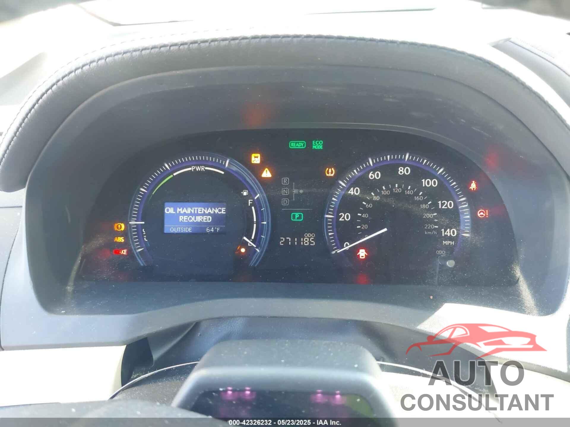 LEXUS HS 250H 2010 - JTHBB1BA2A2007082