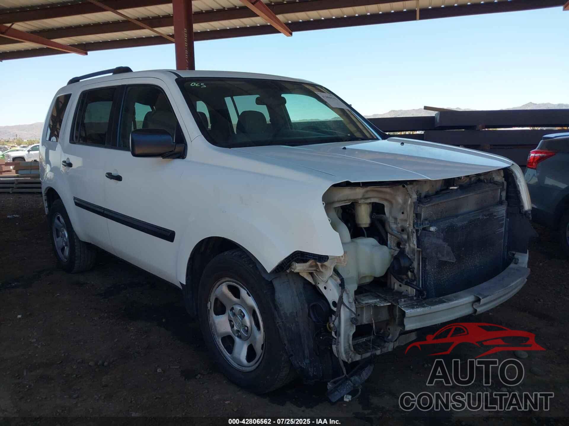 HONDA PILOT 2013 - 5FNYF3H20DB027344