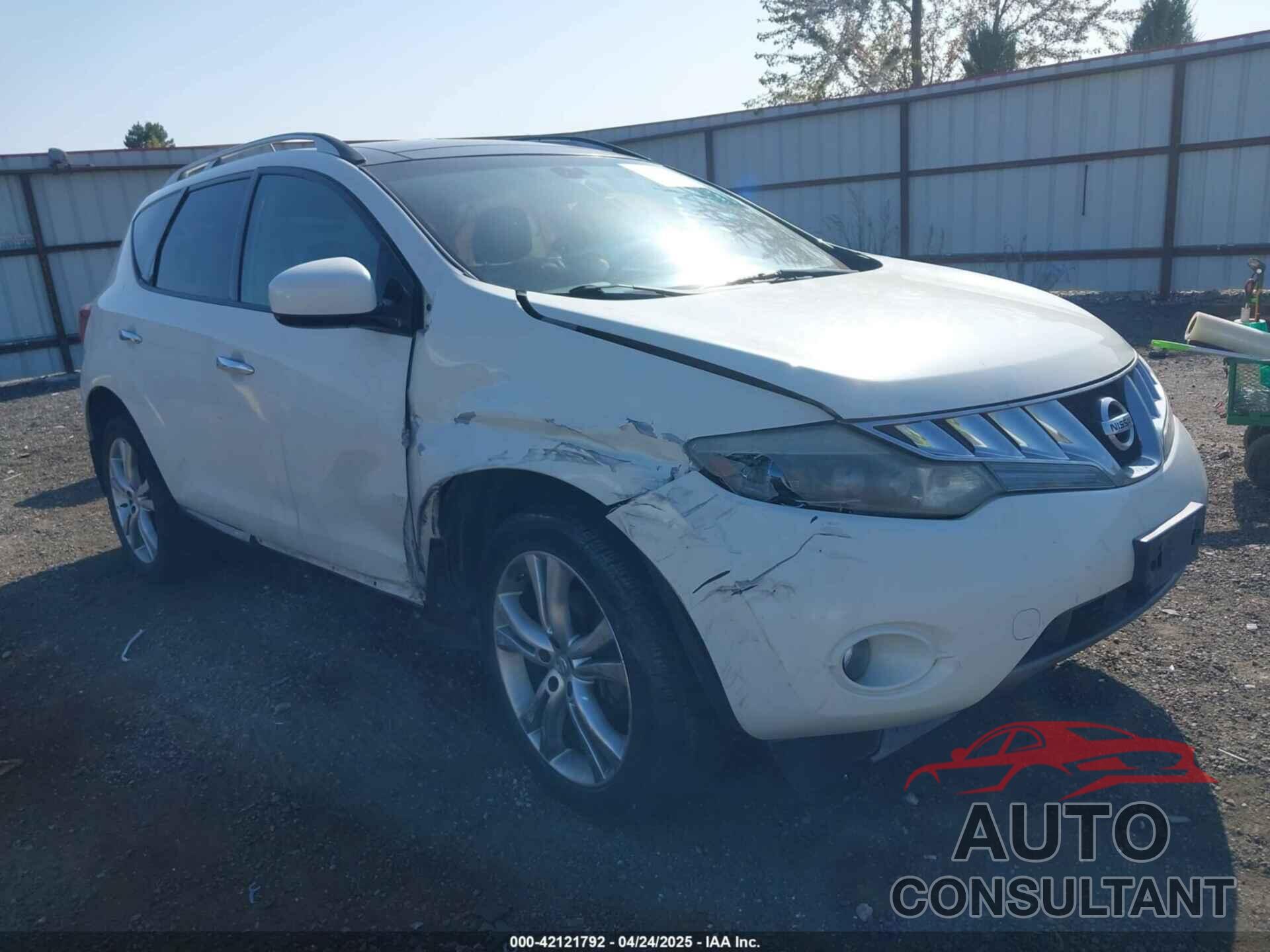 NISSAN MURANO 2009 - JN8AZ18WX9W158028