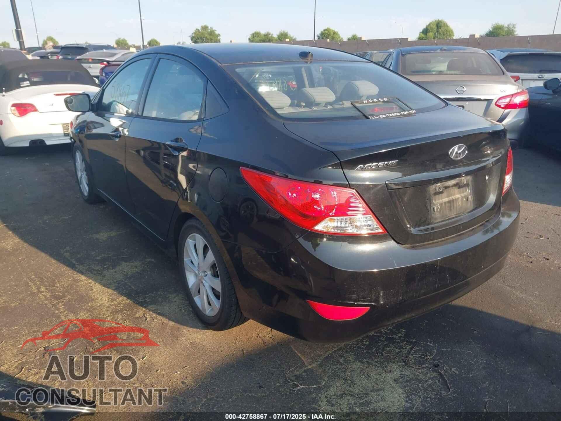 HYUNDAI ACCENT 2012 - KMHCU4AE2CU058574