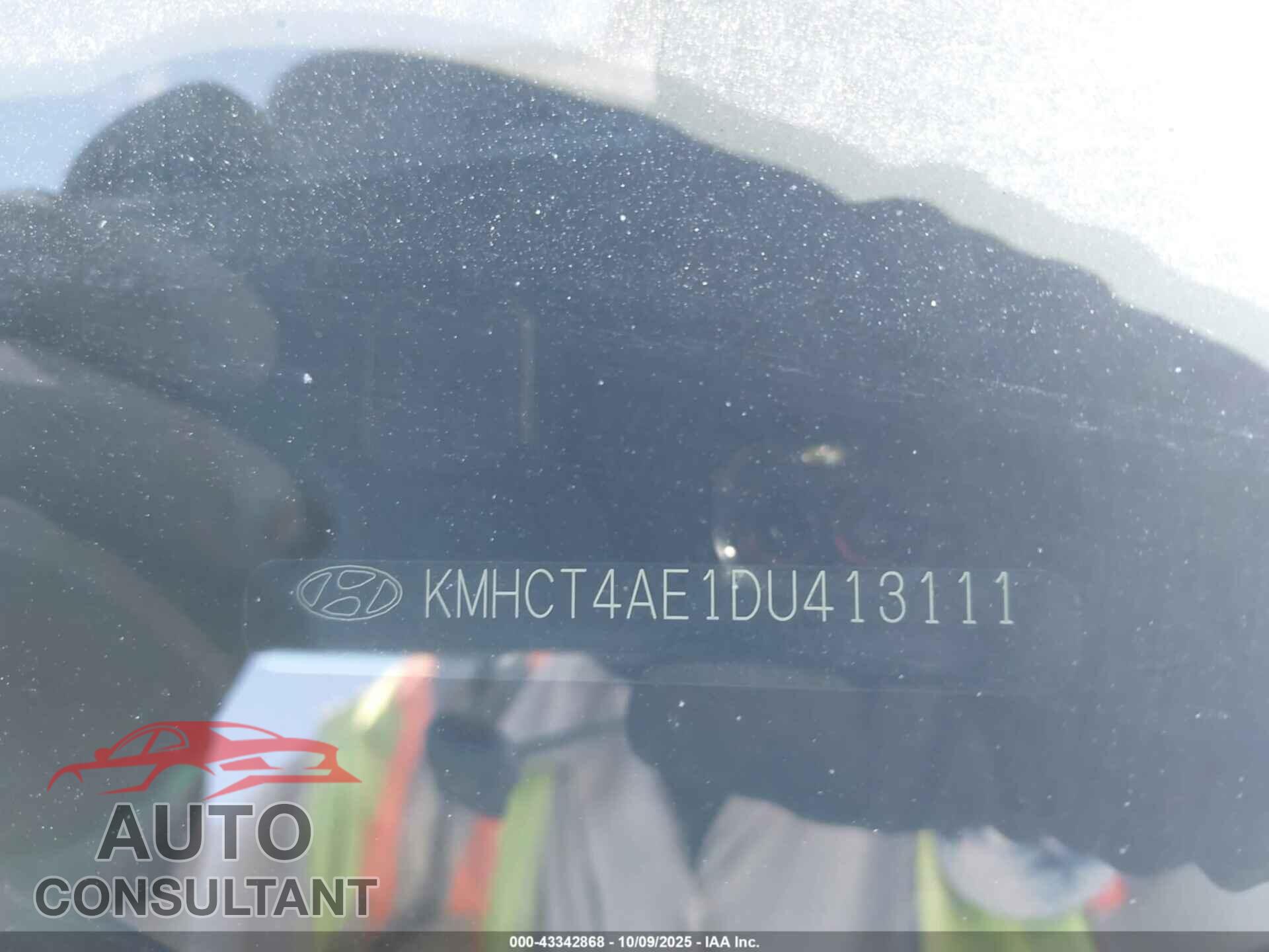 HYUNDAI ACCENT 2013 - KMHCT4AE1DU413111