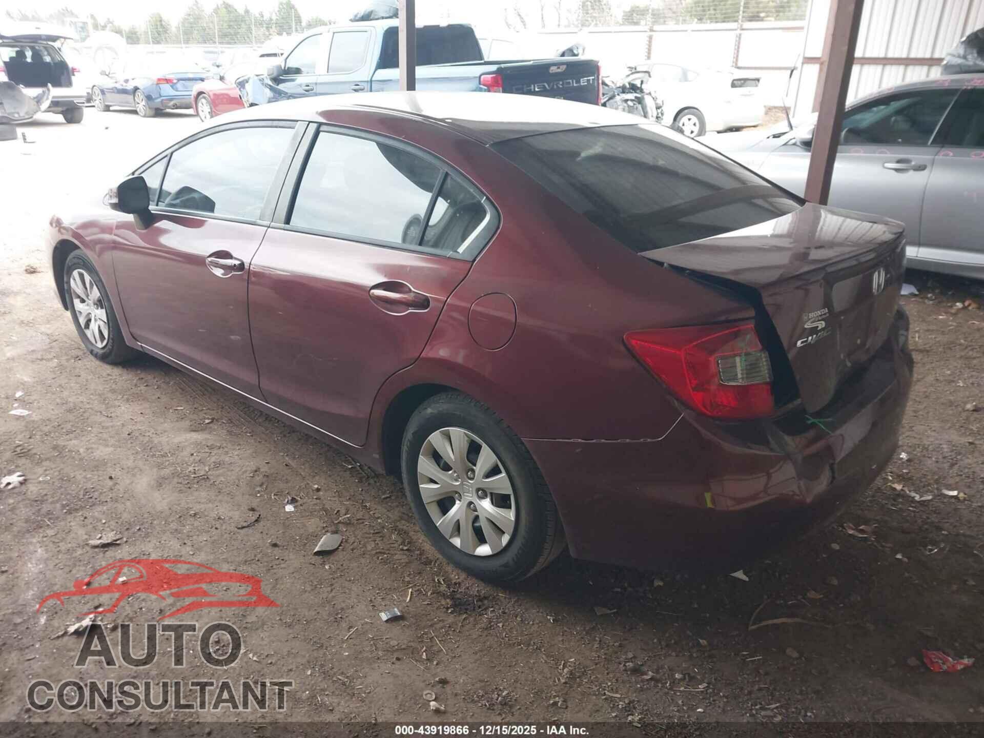 HONDA CIVIC 2012 - 2HGFB2F50CH536564