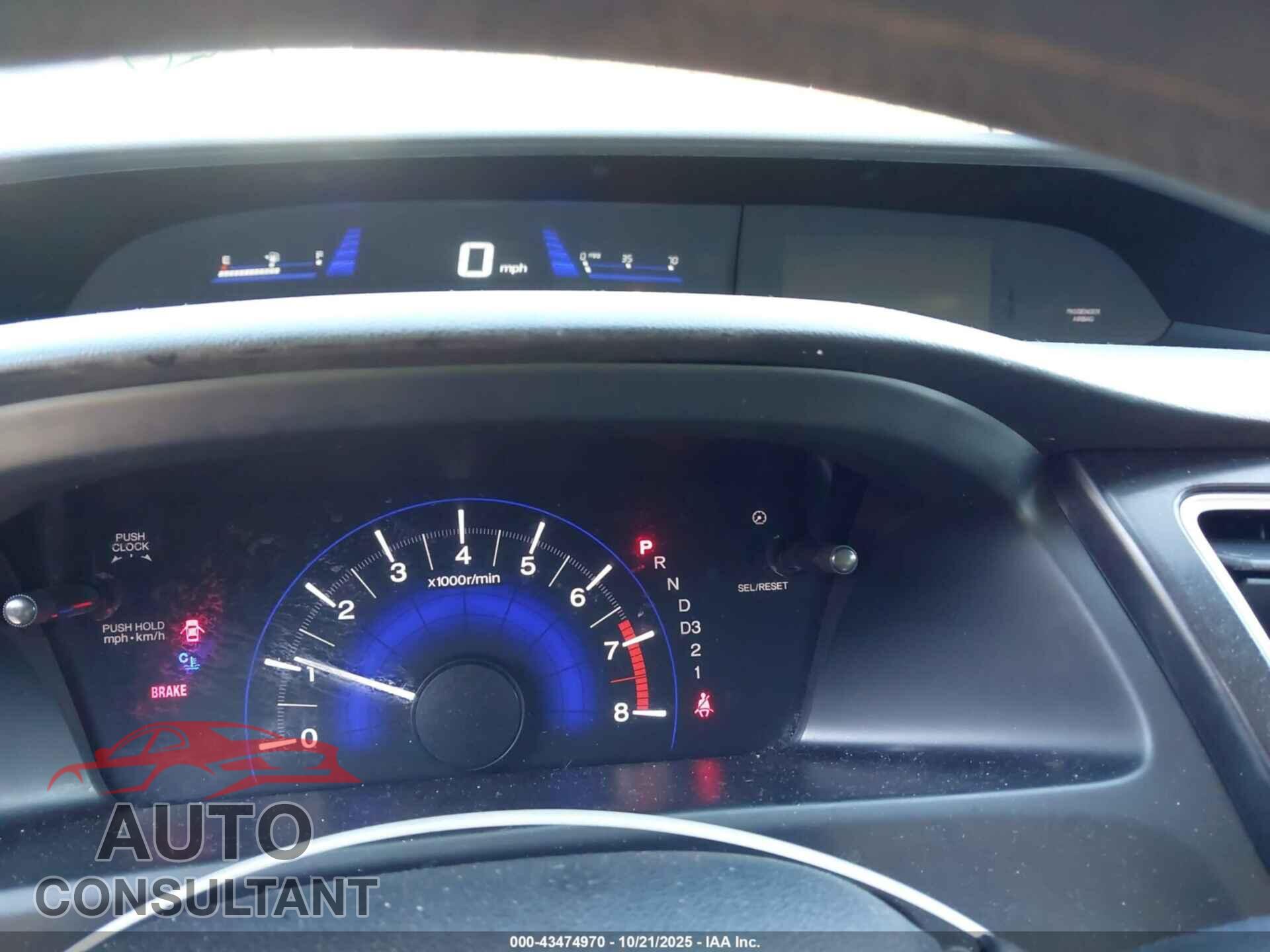 HONDA CIVIC 2013 - 19XFB2F59DE218955