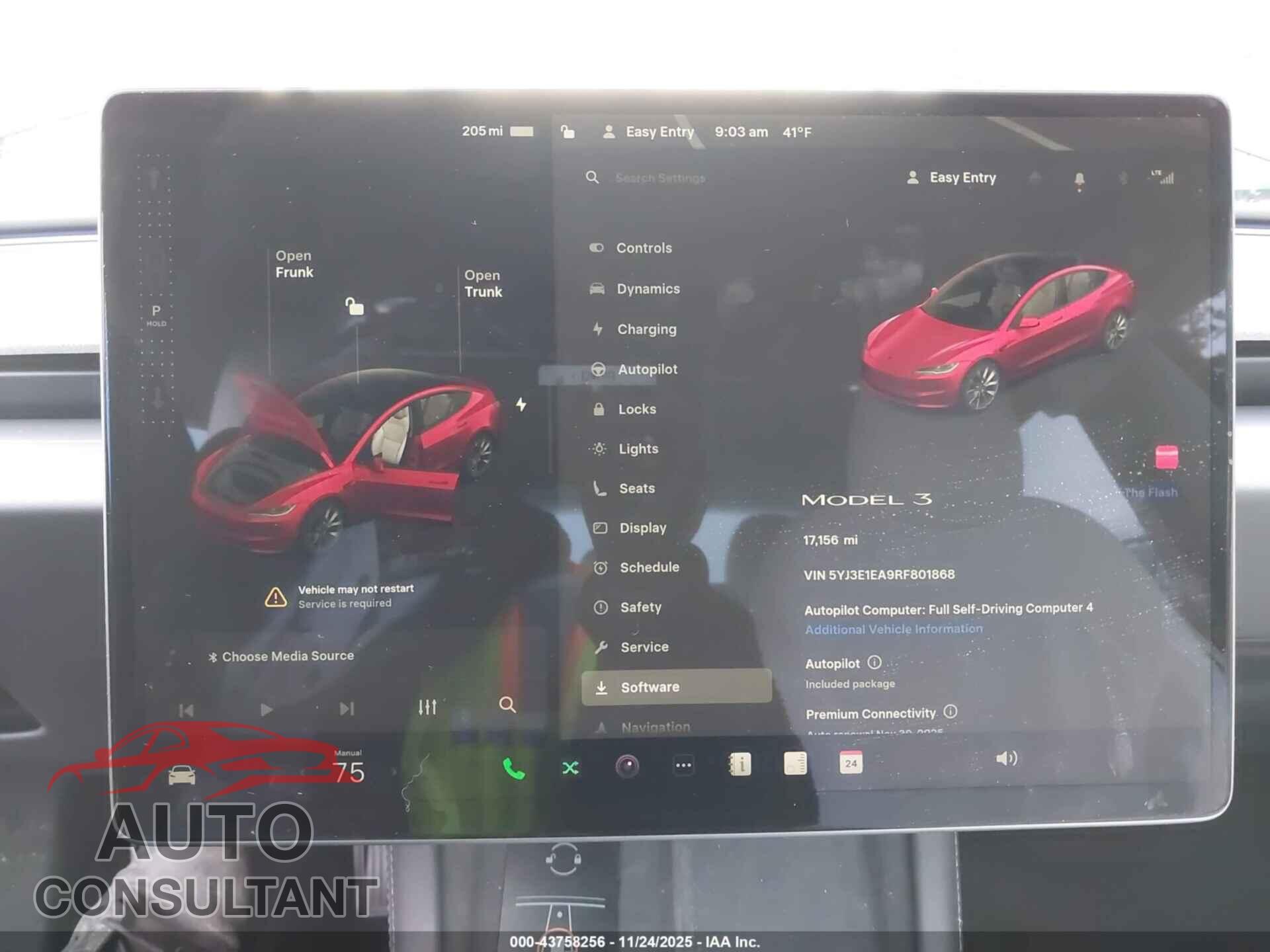 TESLA MODEL 3 2024 - 5YJ3E1EA9RF801868