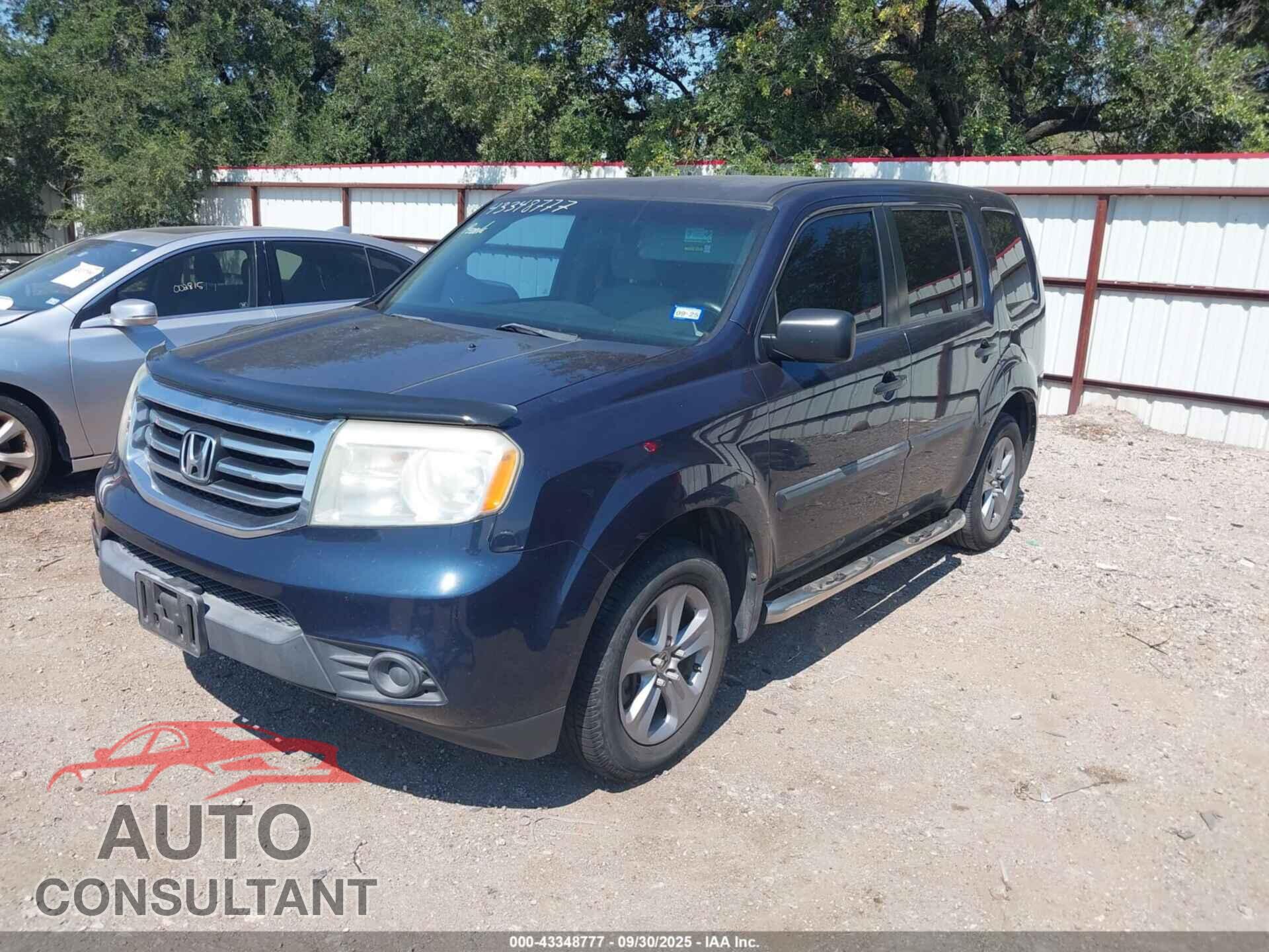 HONDA PILOT 2012 - 5FNYF3H26CB001023