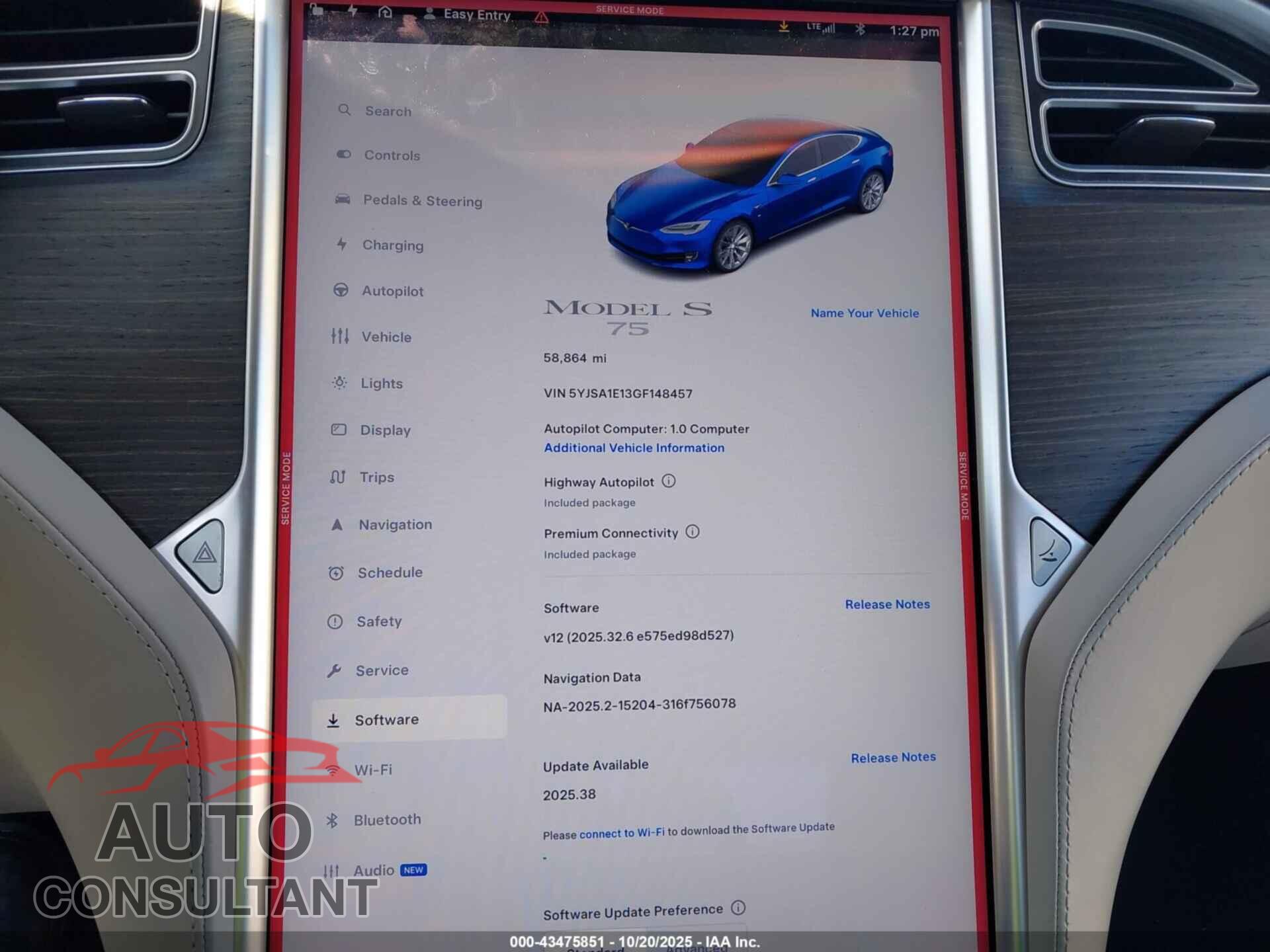 TESLA MODEL S 2016 - 5YJSA1E13GF148457