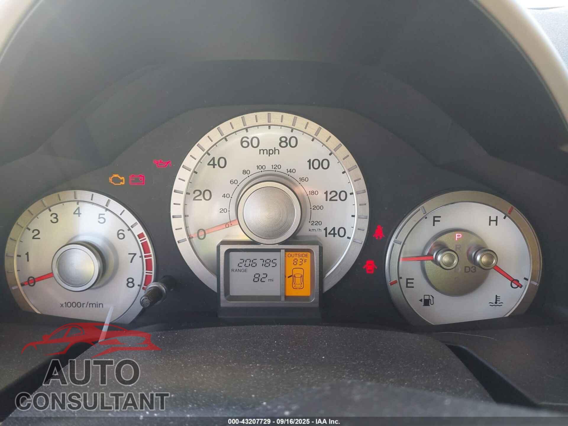 HONDA PILOT 2011 - 5FNYF3H44BB055355