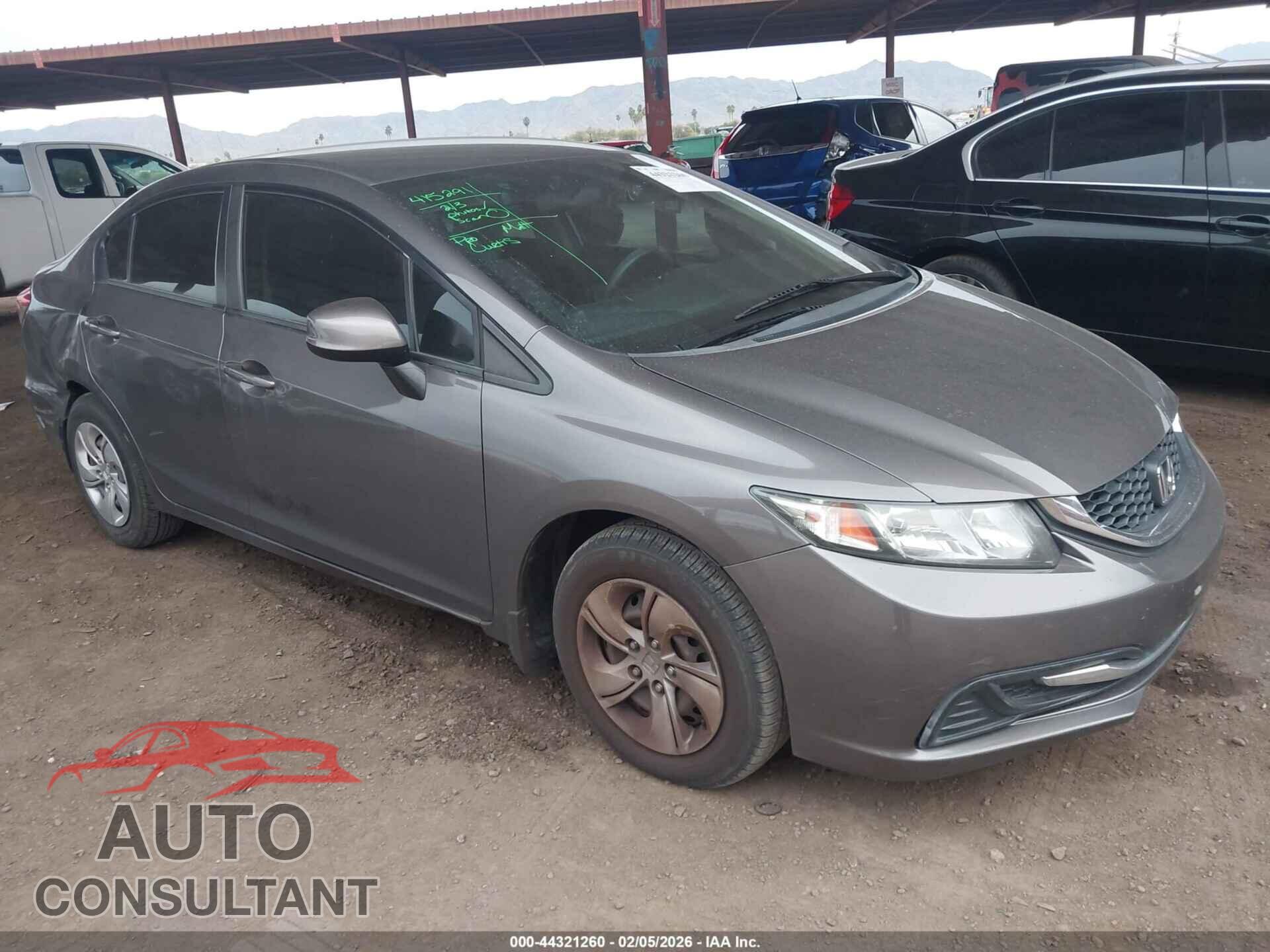 HONDA CIVIC 2013 - 19XFB2F54DE047905