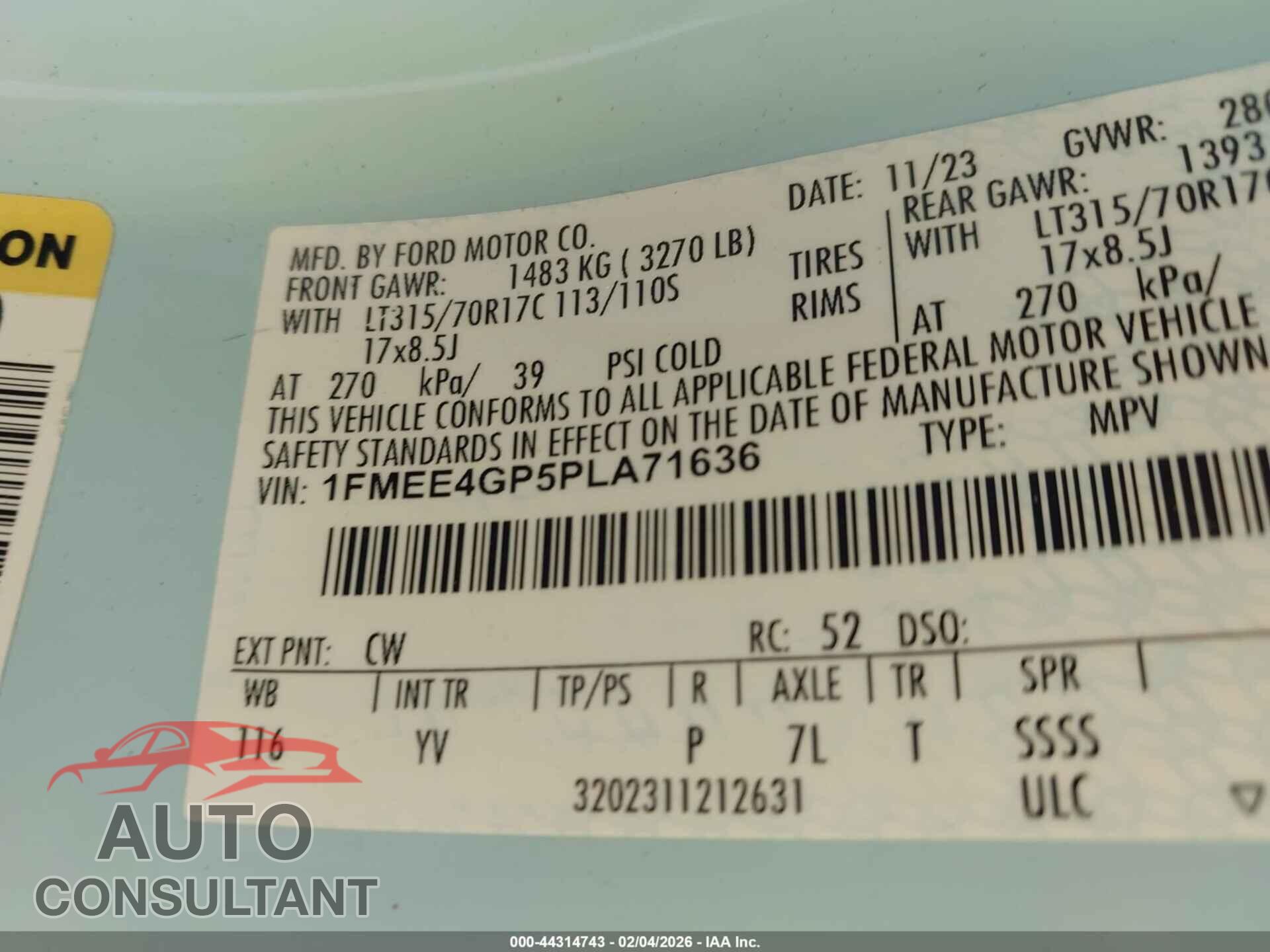 FORD BRONCO 2023 - 1FMEE4GP5PLA71636