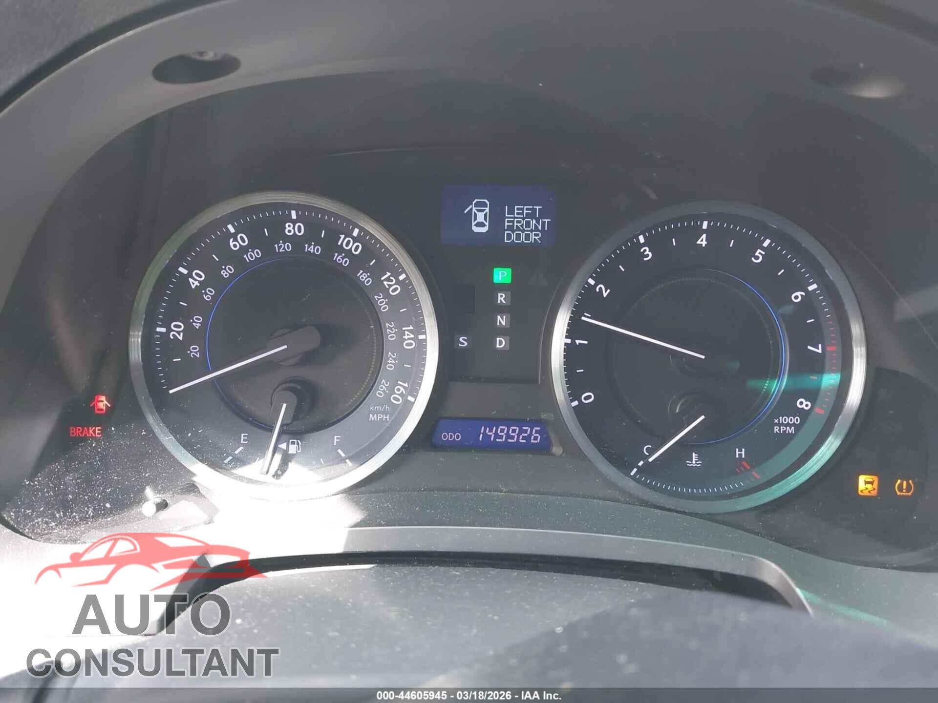 LEXUS IS 250 2012 - JTHBF5C27C5165924