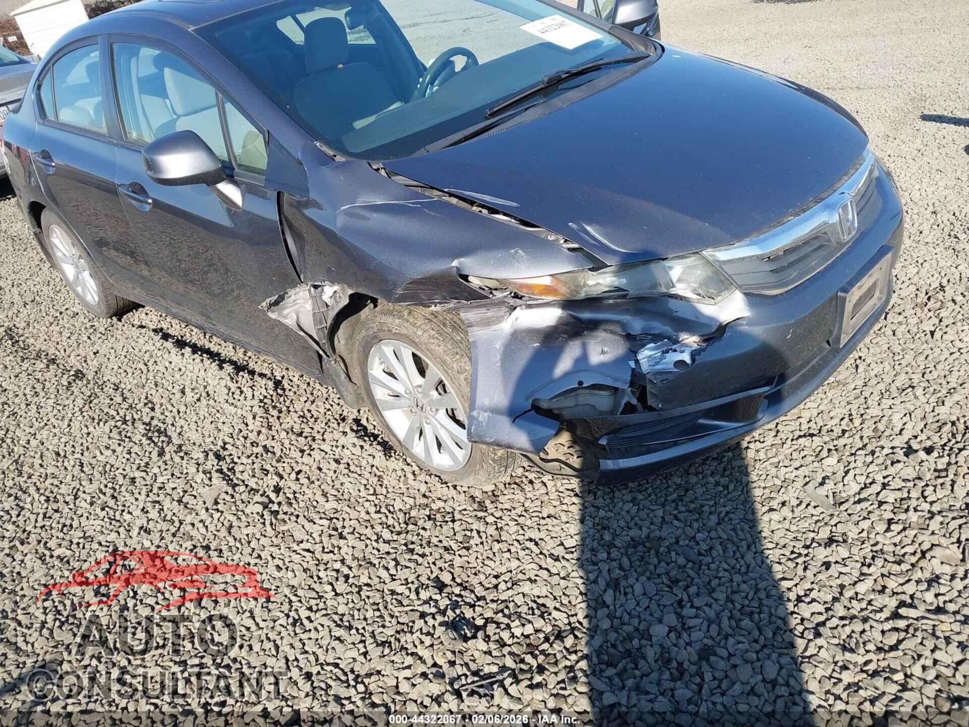 HONDA CIVIC 2012 - 19XFB2F82CE312877