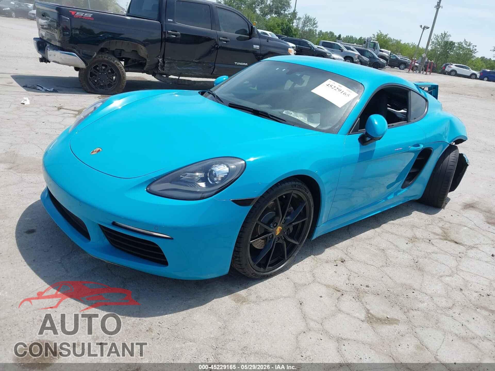 PORSCHE 718 CAYMAN 2017 - WP0AA2A82HS270784