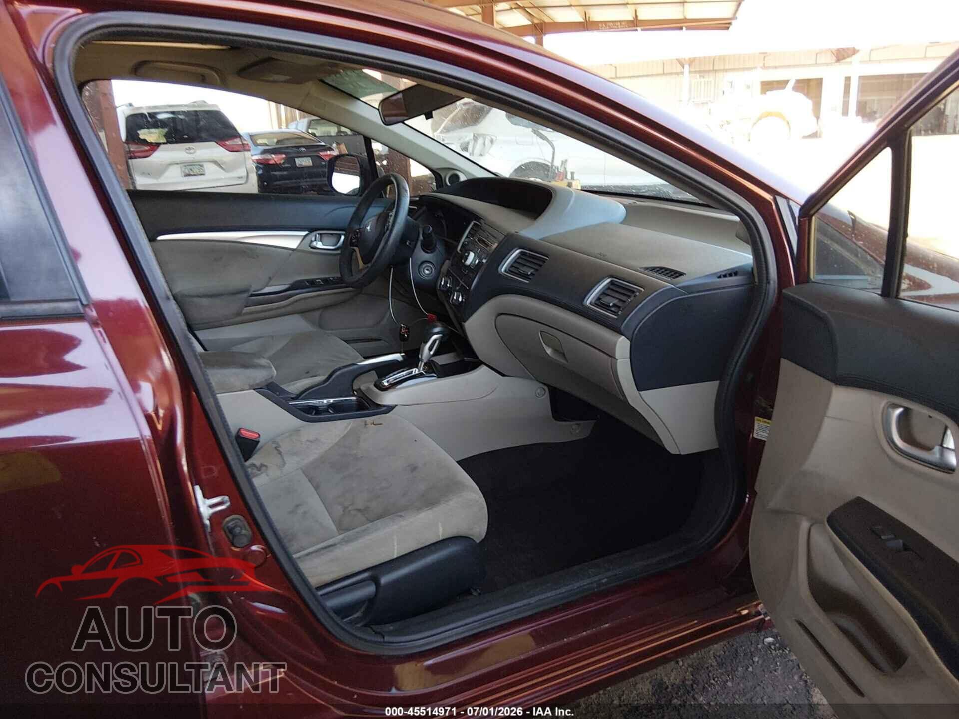 HONDA CIVIC 2013 - 2HGFB2F81DH510941
