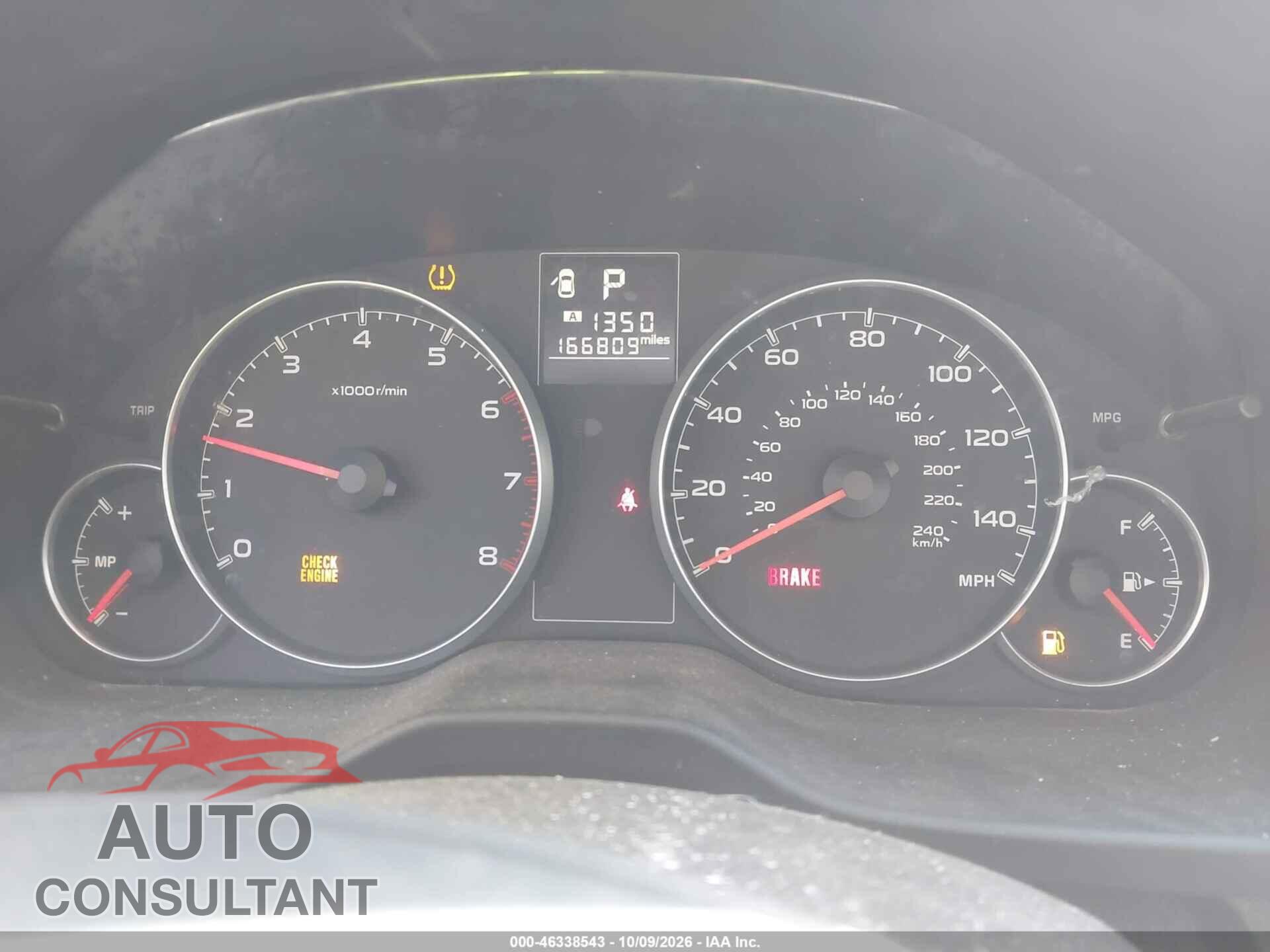 SUBARU OUTBACK 2014 - 4S4BRBAC7E3243759