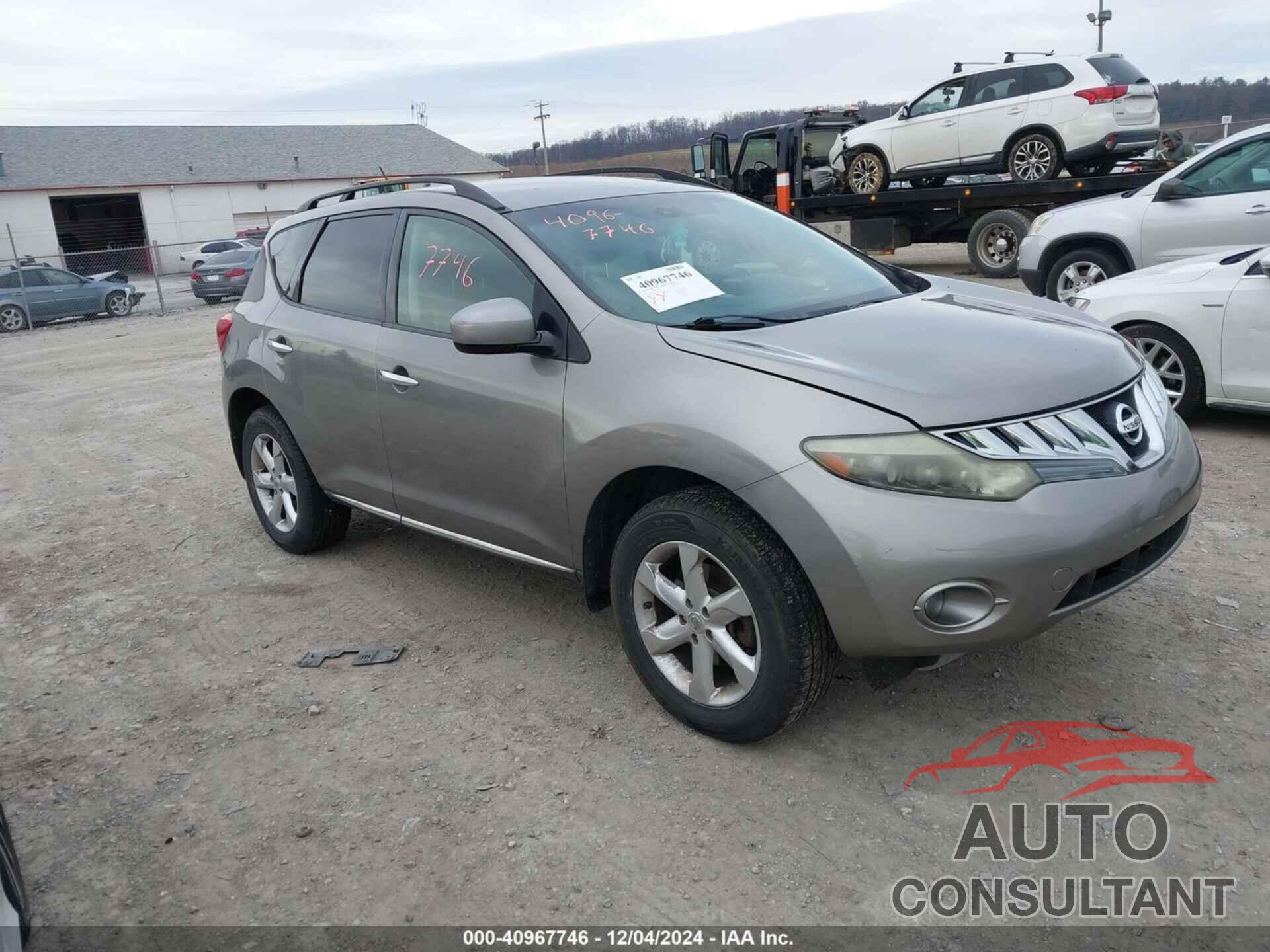 NISSAN MURANO 2009 - JN8AZ18WX9W129726