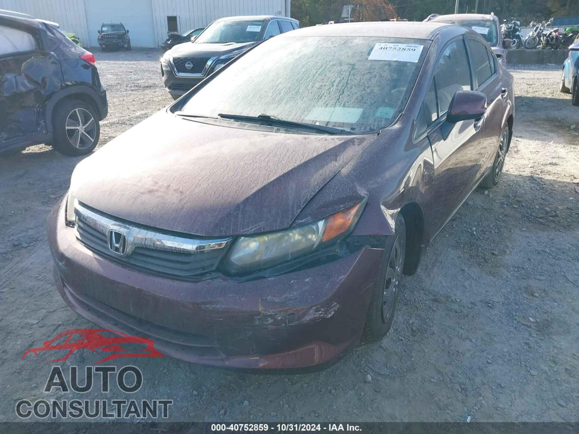 HONDA CIVIC 2012 - 19XFB2F57CE105083