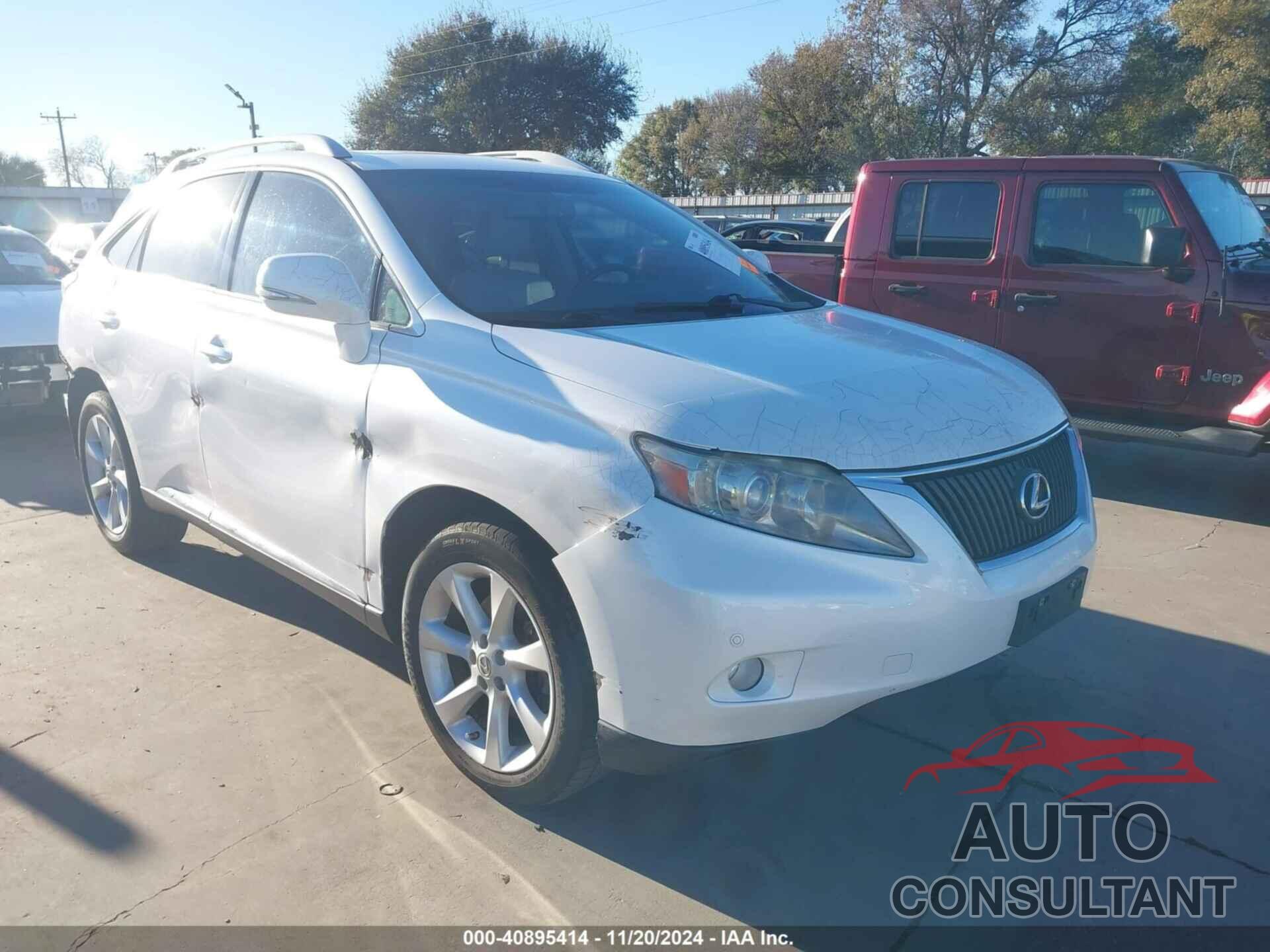 LEXUS RX 350 2012 - 2T2ZK1BAXCC078272