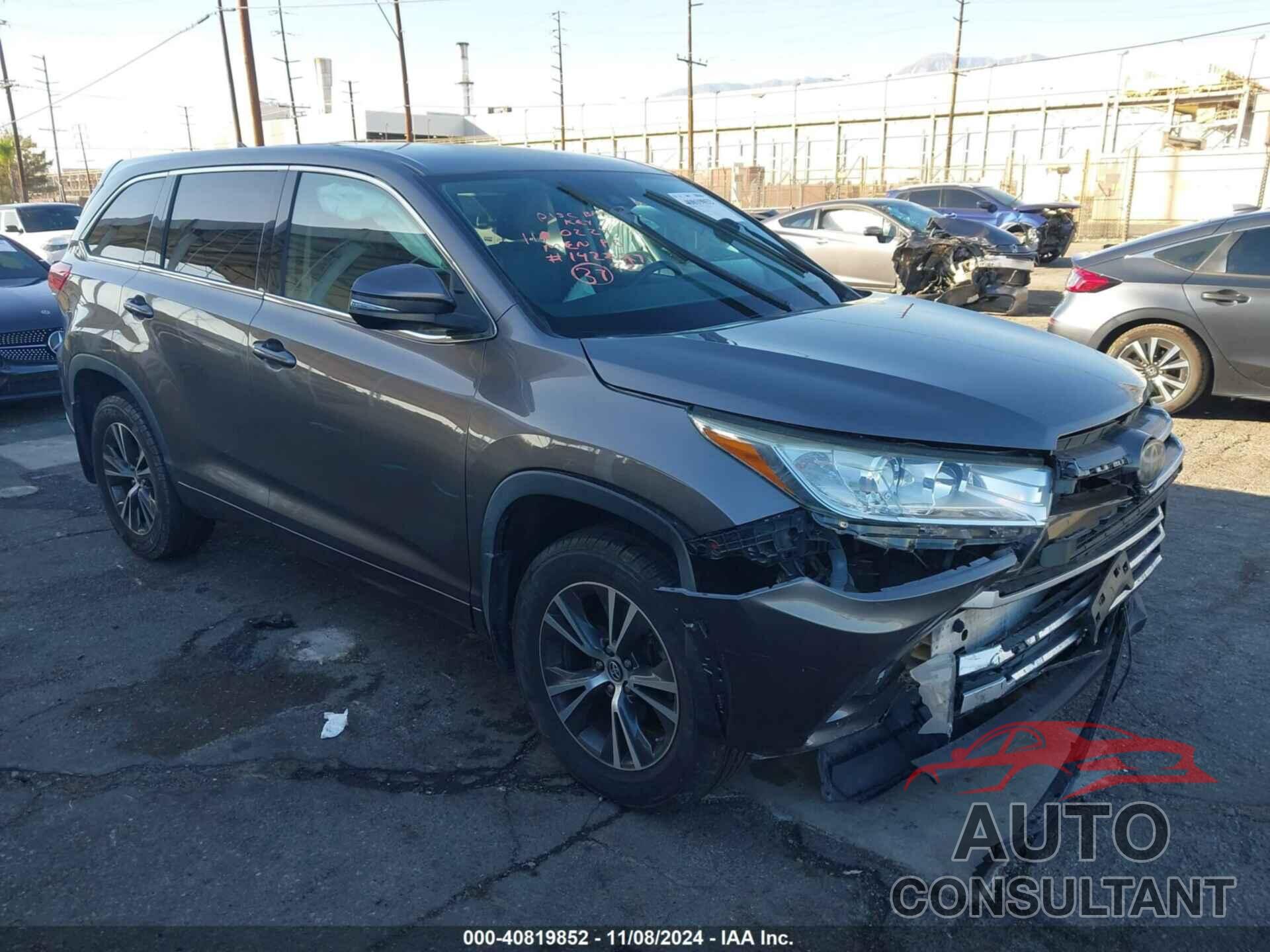 TOYOTA HIGHLANDER 2017 - 5TDBZRFH6HS474107