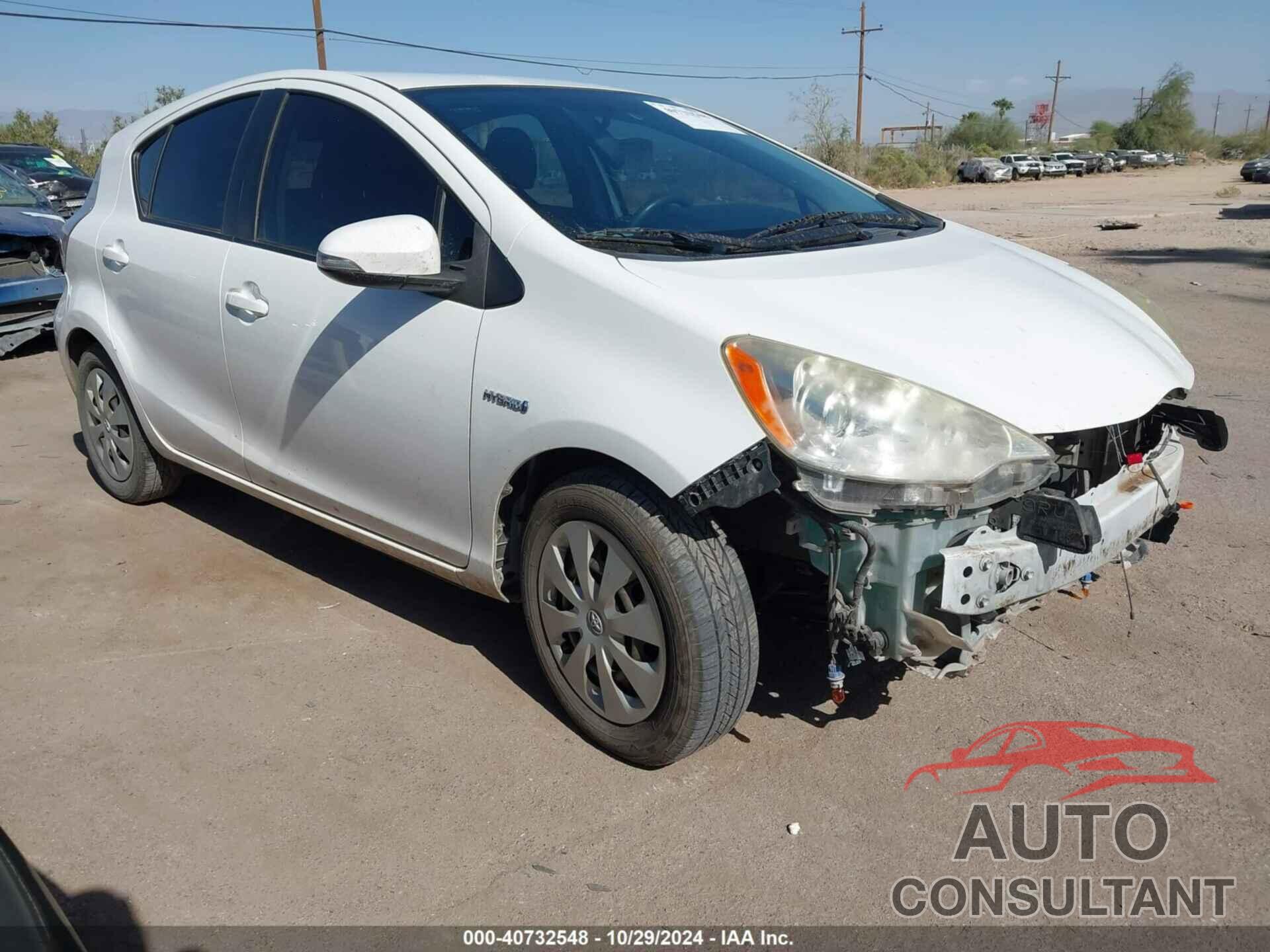TOYOTA PRIUS C 2012 - JTDKDTB35C1026131