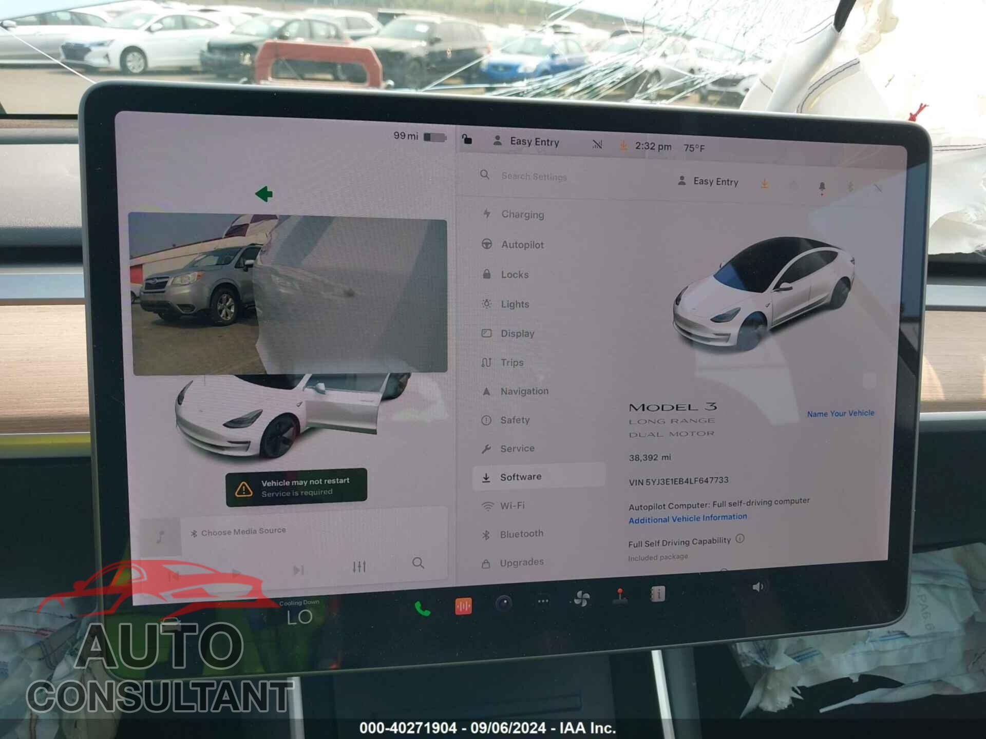 TESLA MODEL 3 2020 - 5YJ3E1EB4LF647733
