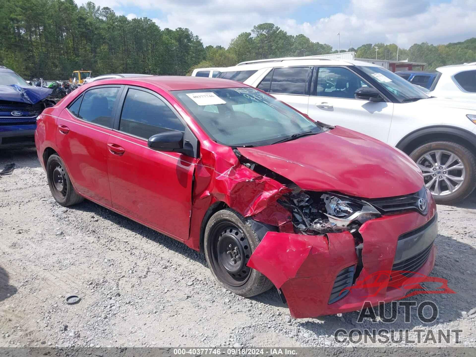 TOYOTA COROLLA 2016 - 2T1BURHE6GC621552