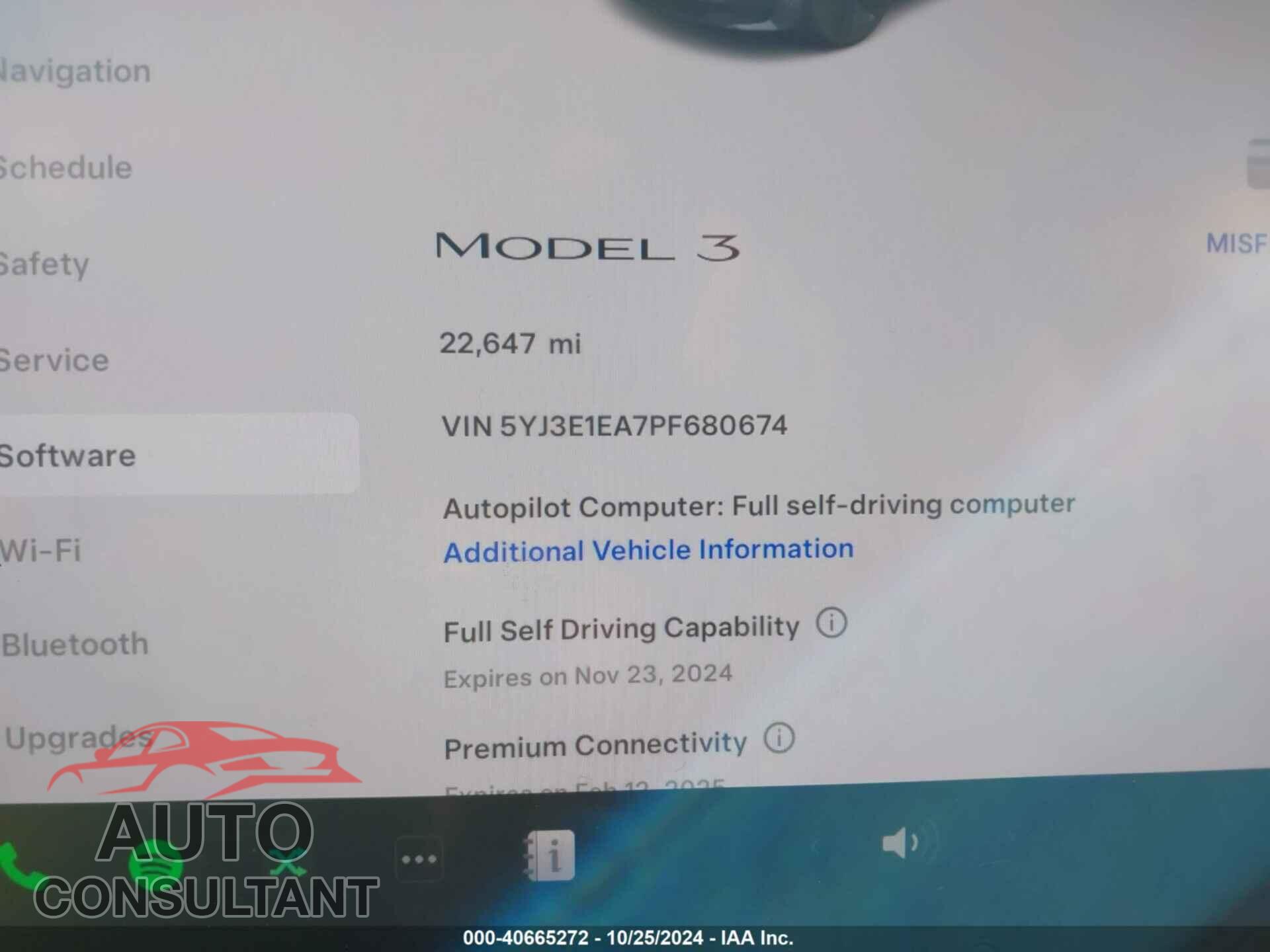 TESLA MODEL 3 2023 - 5YJ3E1EA7PF680674