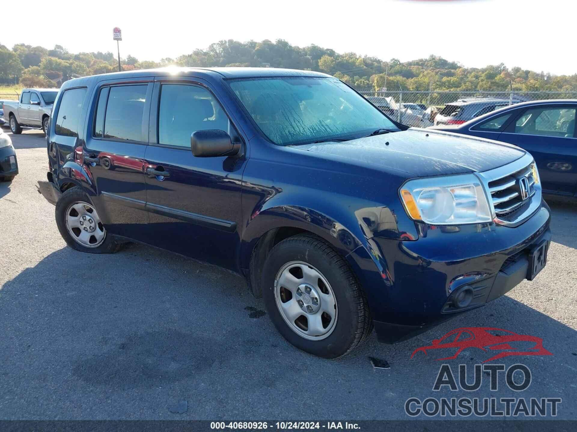 HONDA PILOT 2013 - 5FNYF4H20DB083712