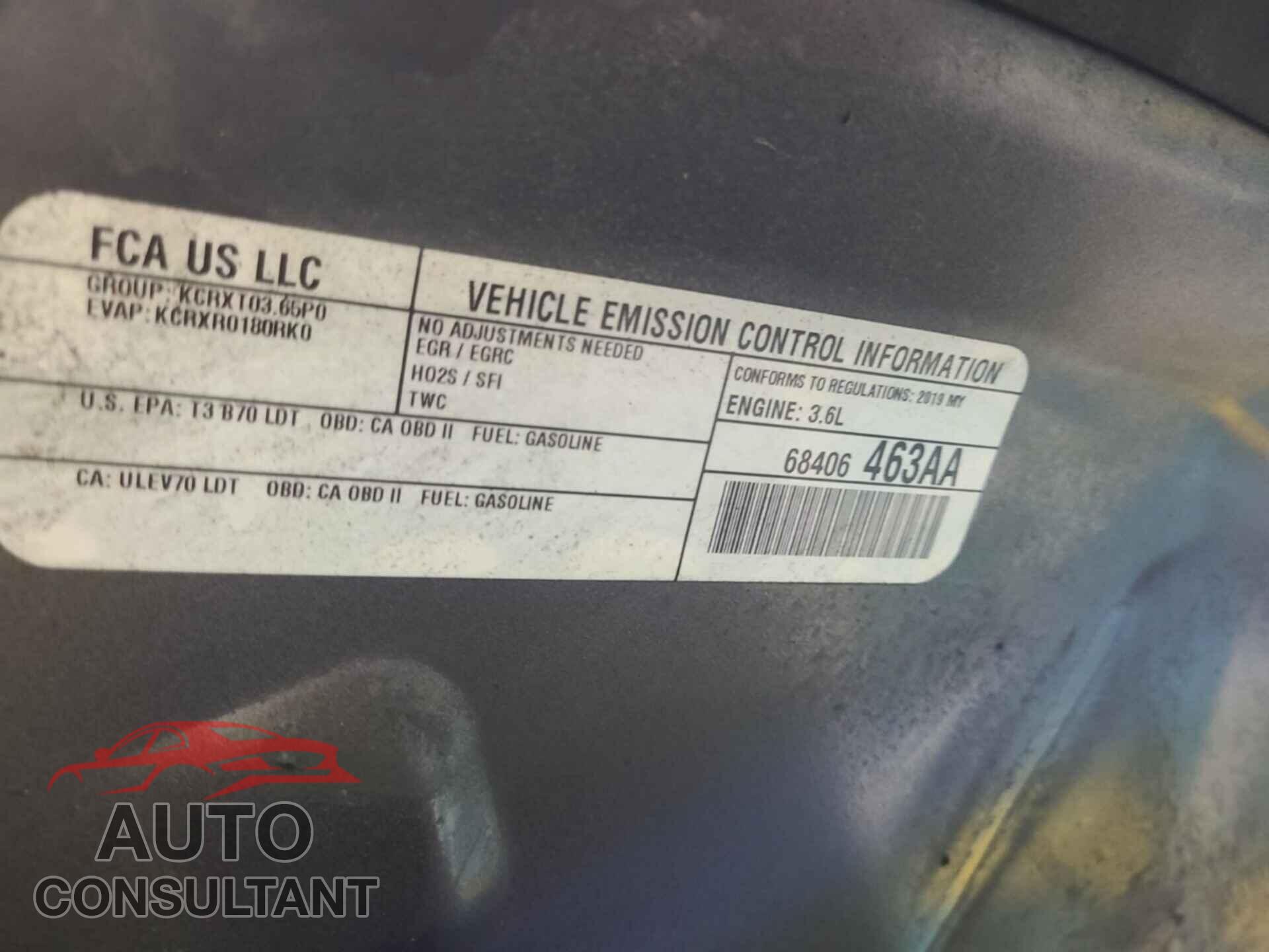 DODGE DURANGO 2019 - 1C4RDJDG4KC659287
