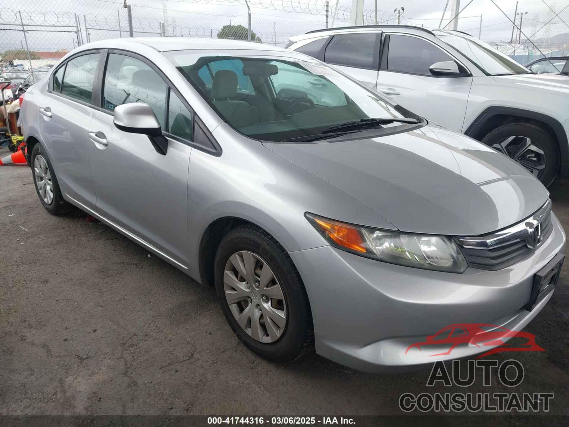 HONDA CIVIC 2012 - 19XFB2F56CE342924