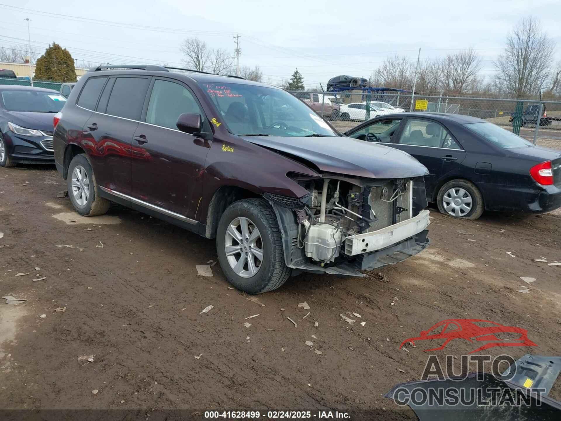 TOYOTA HIGHLANDER 2011 - 5TDBK3EH1BS055558