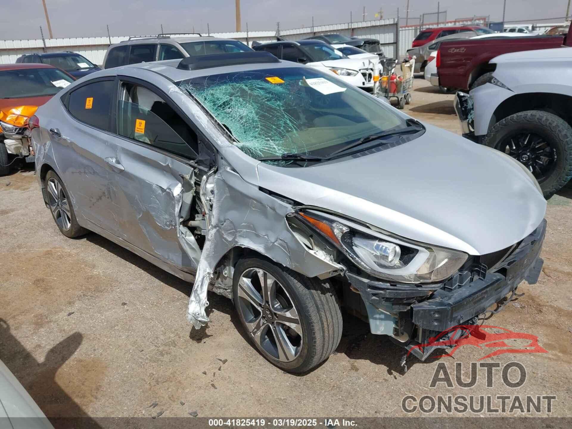 HYUNDAI ELANTRA 2014 - KMHDH4AH0EU168741