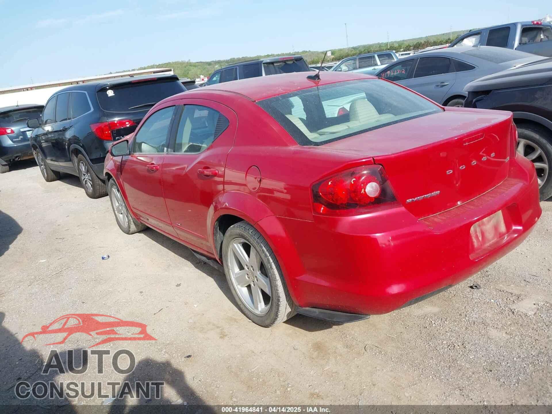 DODGE AVENGER 2013 - 1C3CDZCB1DN682290