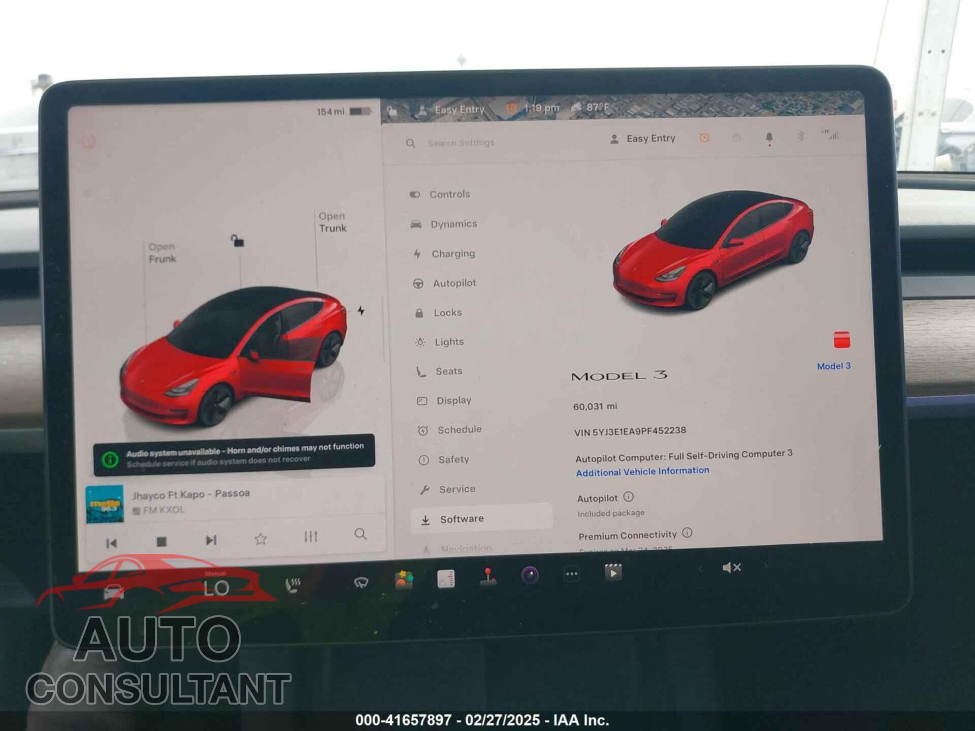 TESLA MODEL 3 2023 - 5YJ3E1EA9PF452238
