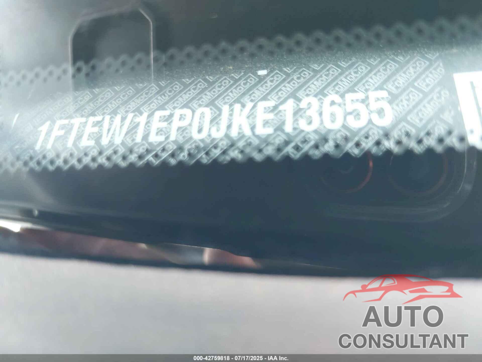 FORD F-150 2018 - 1FTEW1EP0JKE13655
