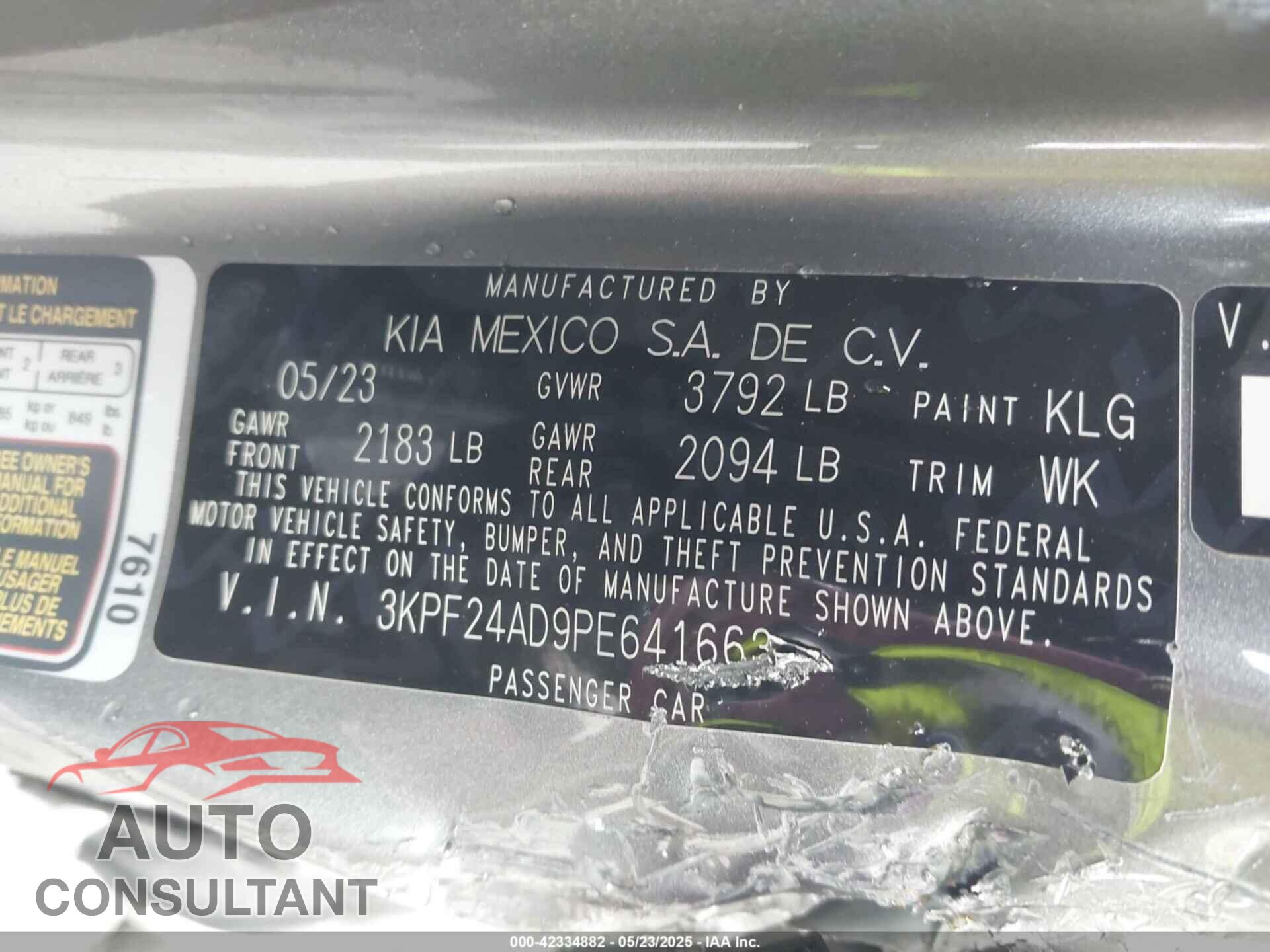 KIA FORTE 2023 - 3KPF24AD9PE641663