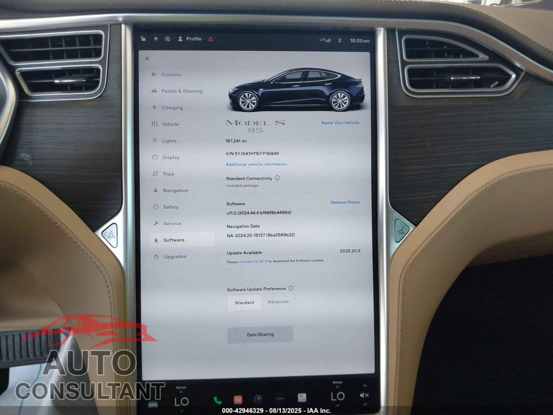 TESLA MODEL S 2014 - 5YJSA1H11EFP36849