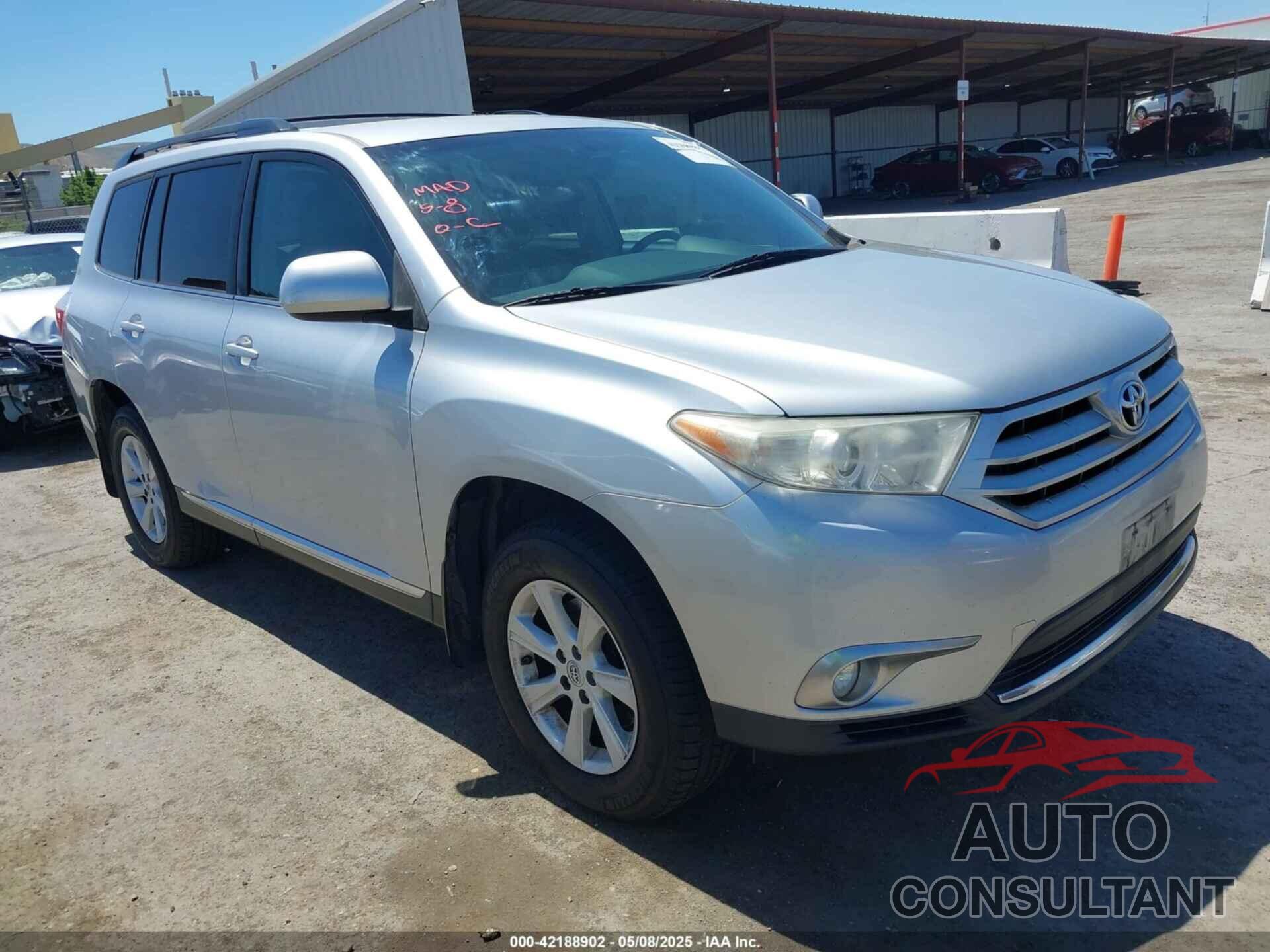 TOYOTA HIGHLANDER 2012 - 5TDZK3EH9CS053511