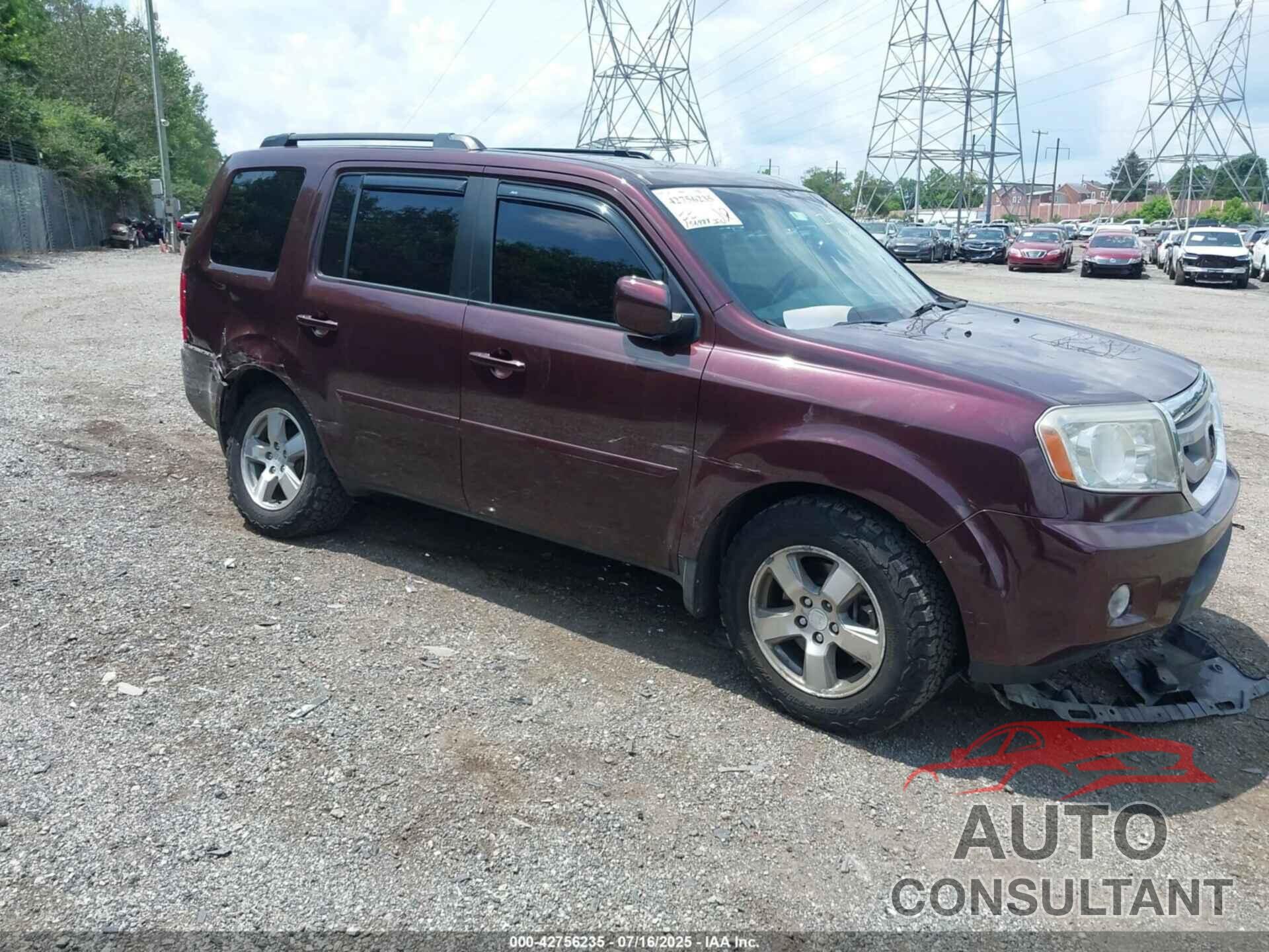 HONDA PILOT 2010 - 5FNYF4H61AB027437