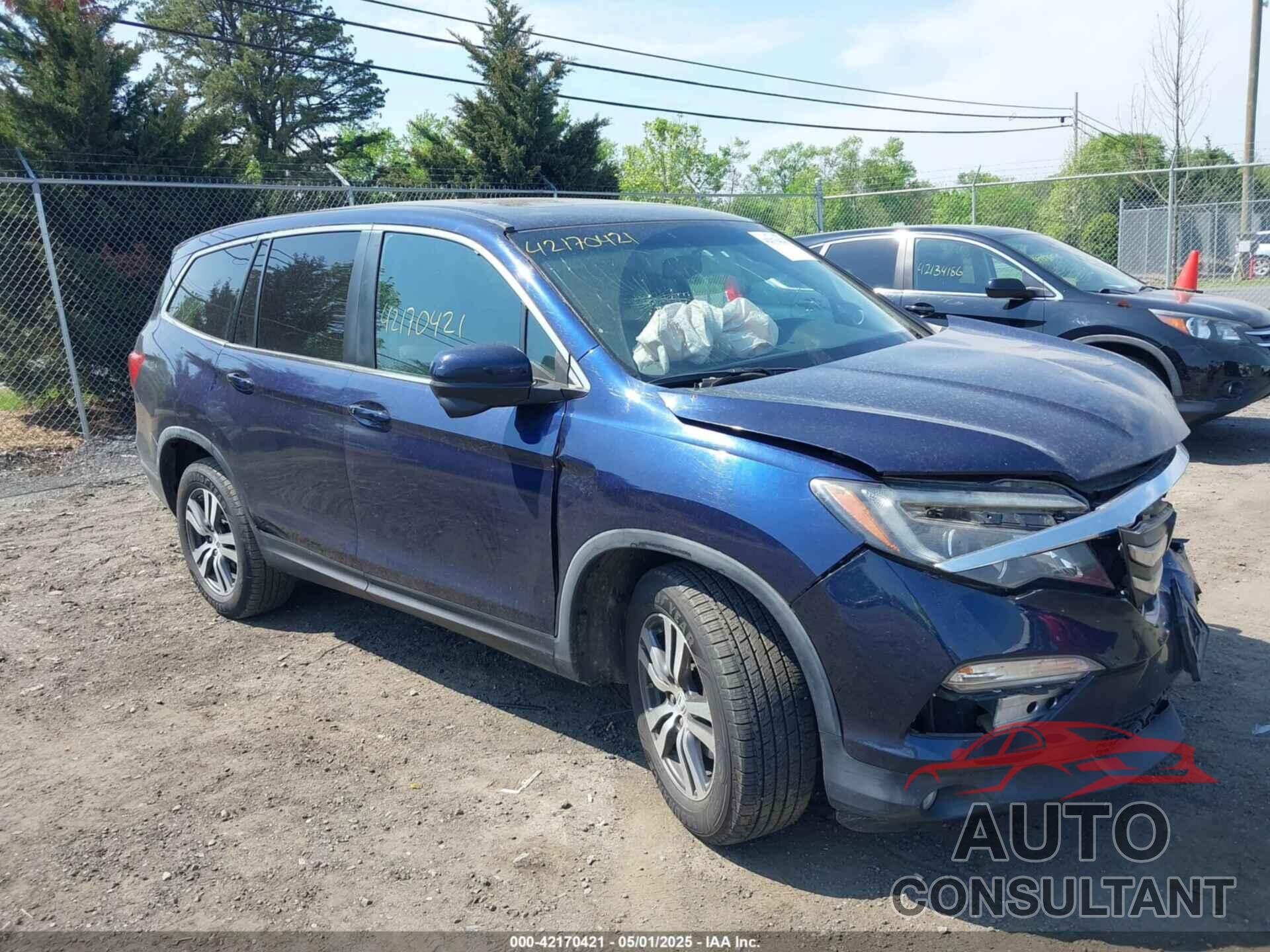 HONDA PILOT 2016 - 5FNYF6H59GB078177