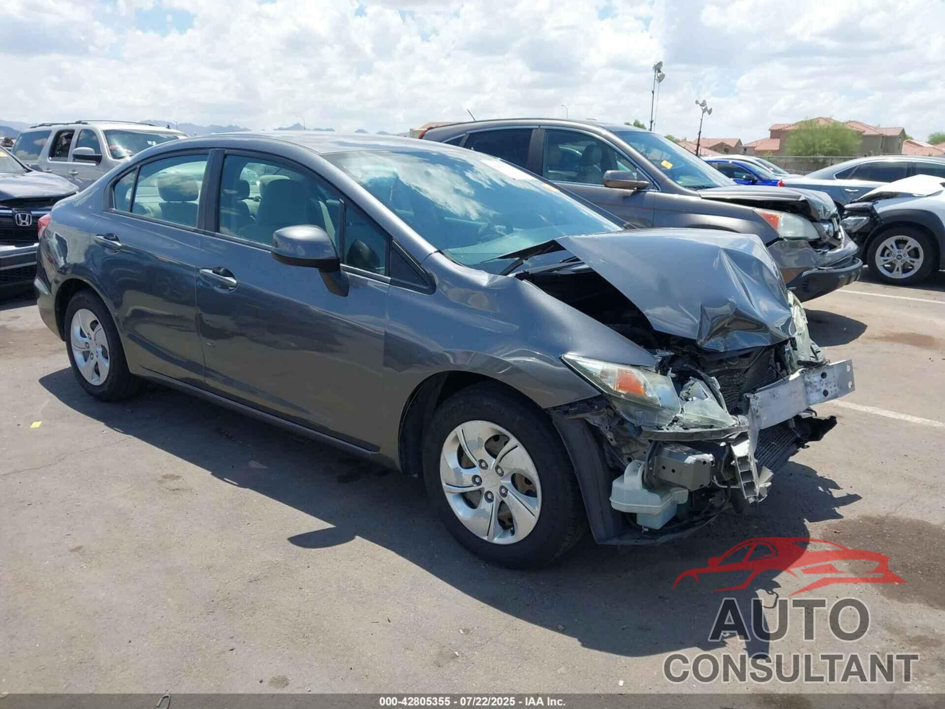 HONDA CIVIC 2013 - 19XFB2F57DE233356