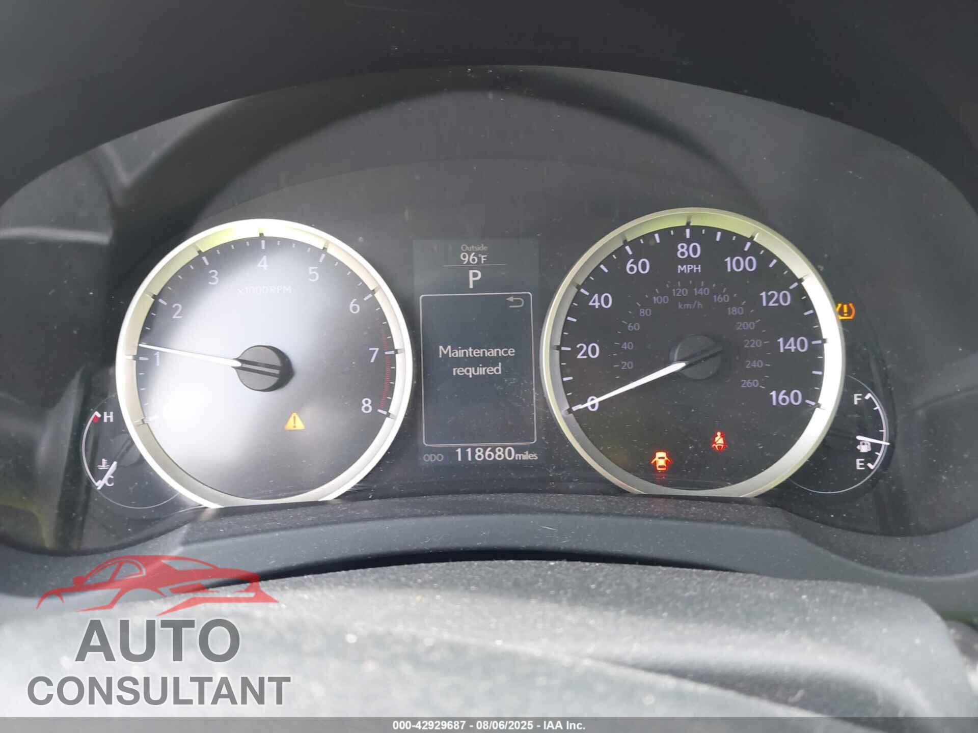 LEXUS IS 250 2014 - JTHBF1D21E5016256