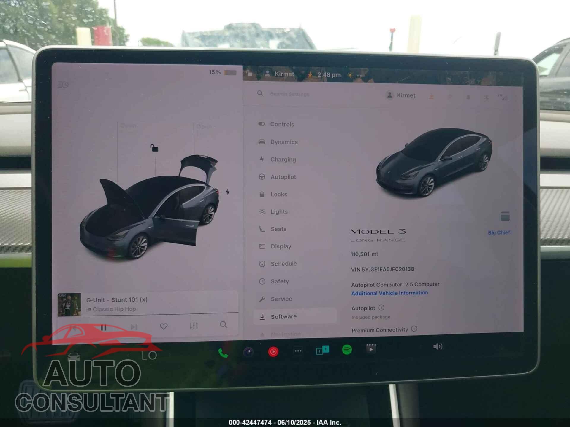 TESLA MODEL 3 2018 - 5YJ3E1EA5JF020138