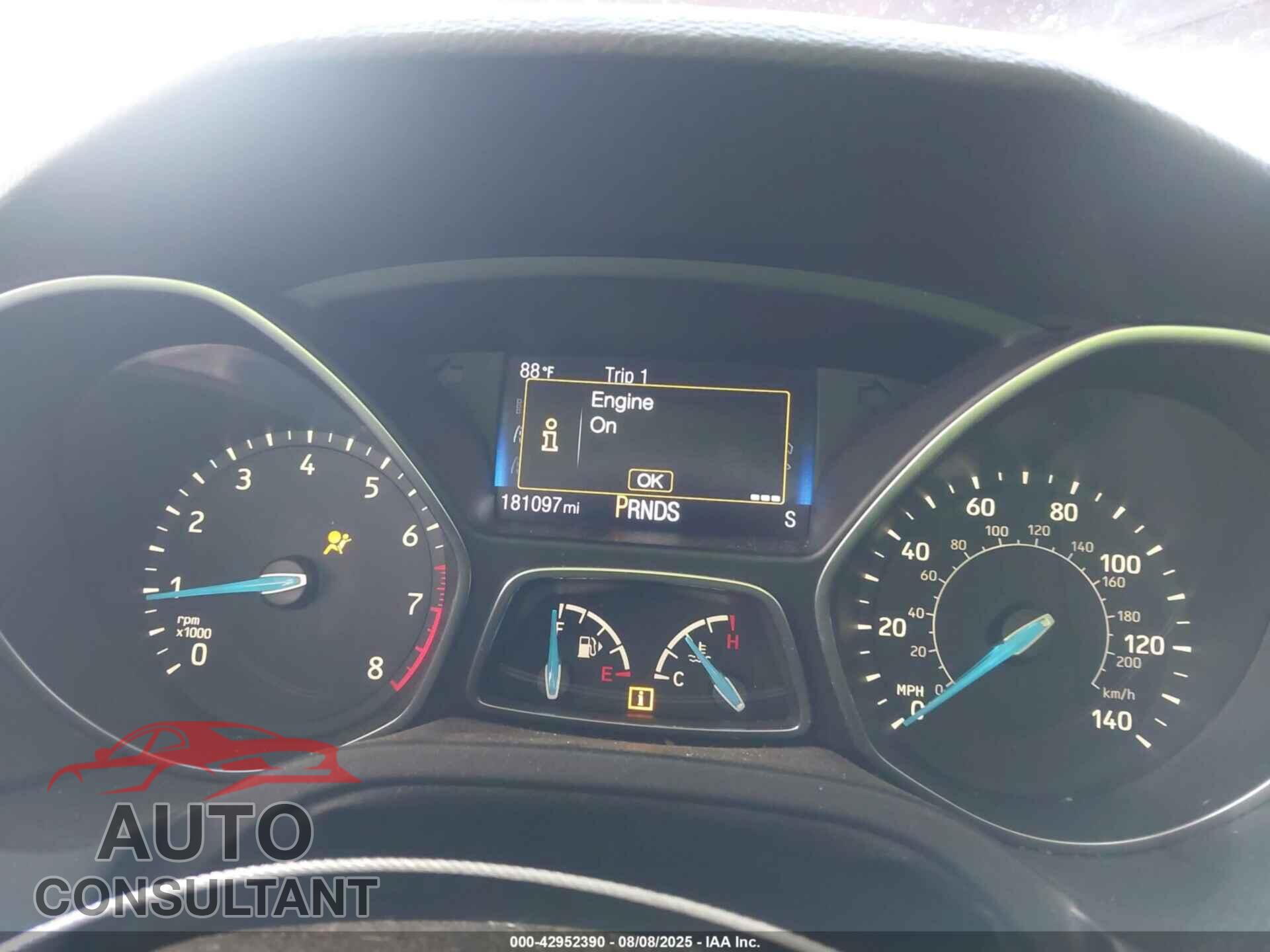 FORD FOCUS 2017 - 1FADP3H29HL212934