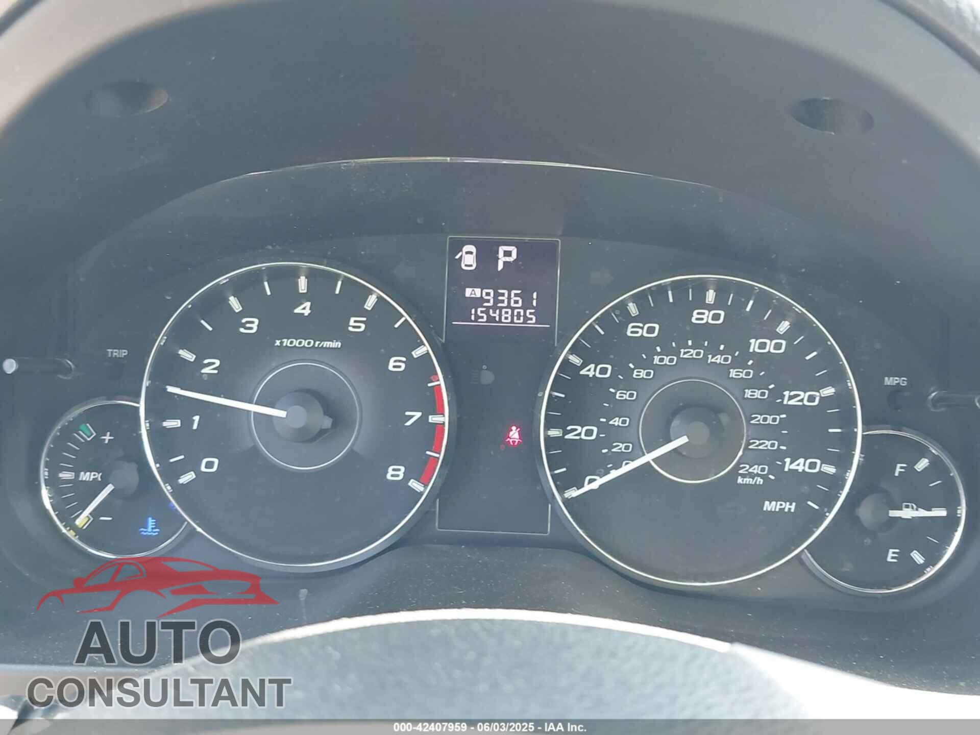 SUBARU OUTBACK 2012 - 4S4BRCKC8C3249894